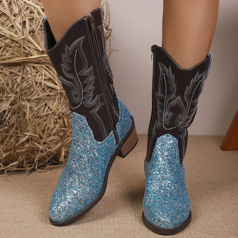 Embroidered Western Cowboy Boots, image 15