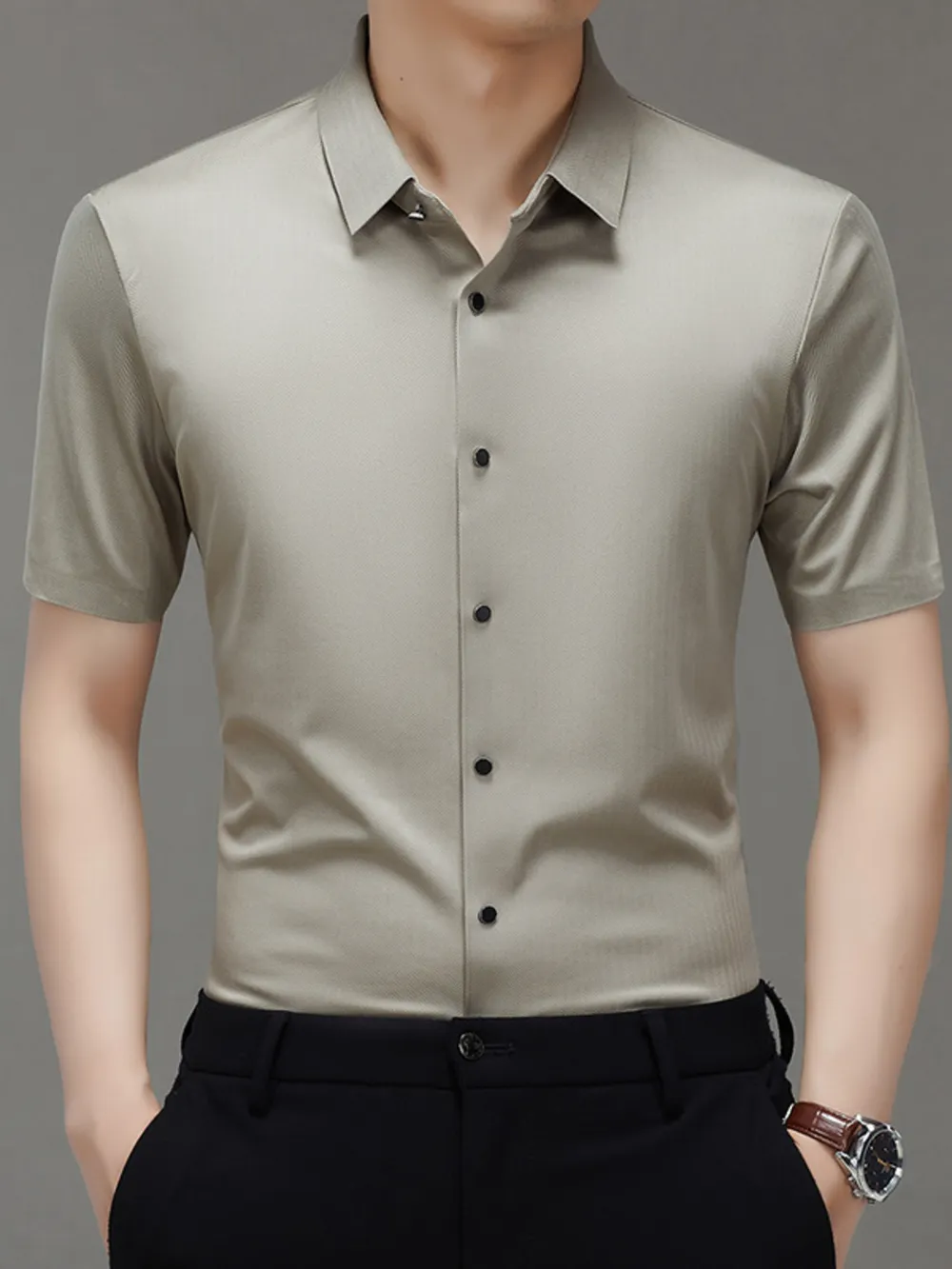 Men's Button Up Short Sleeve Shirt