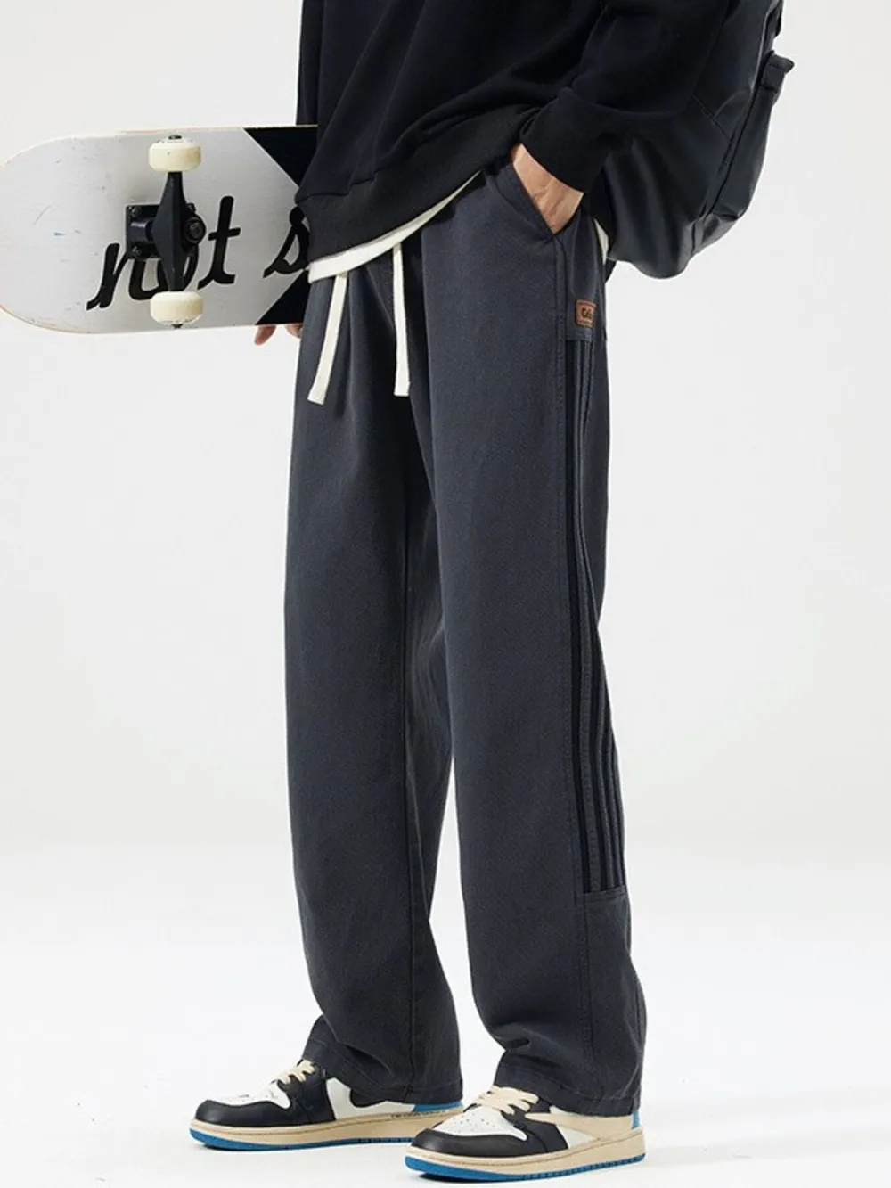 Men's Full Size Drawstring Wide Leg Pants Plus Size, image 12