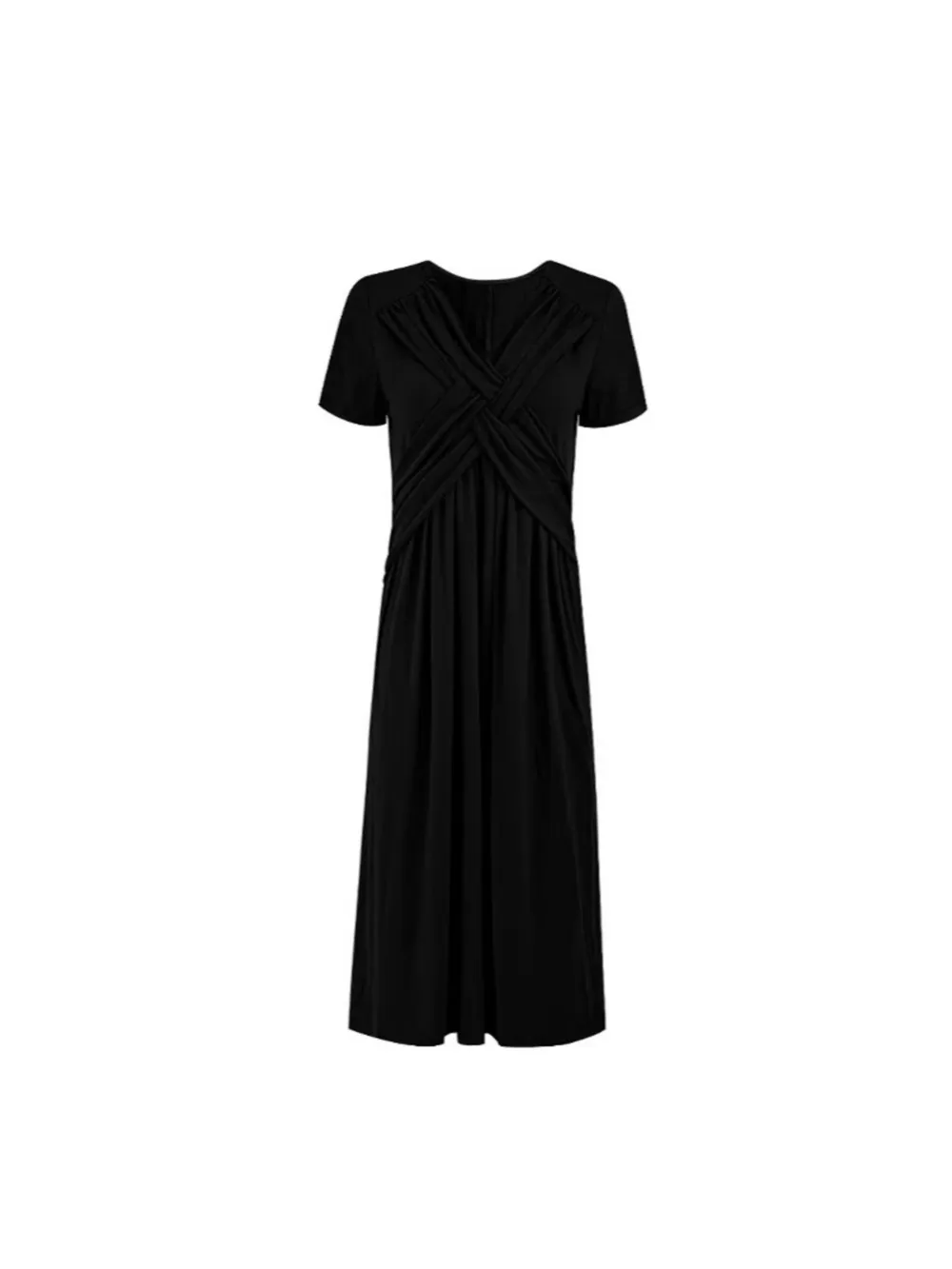 V-Neck Short Sleeve Midi Dress, image 9