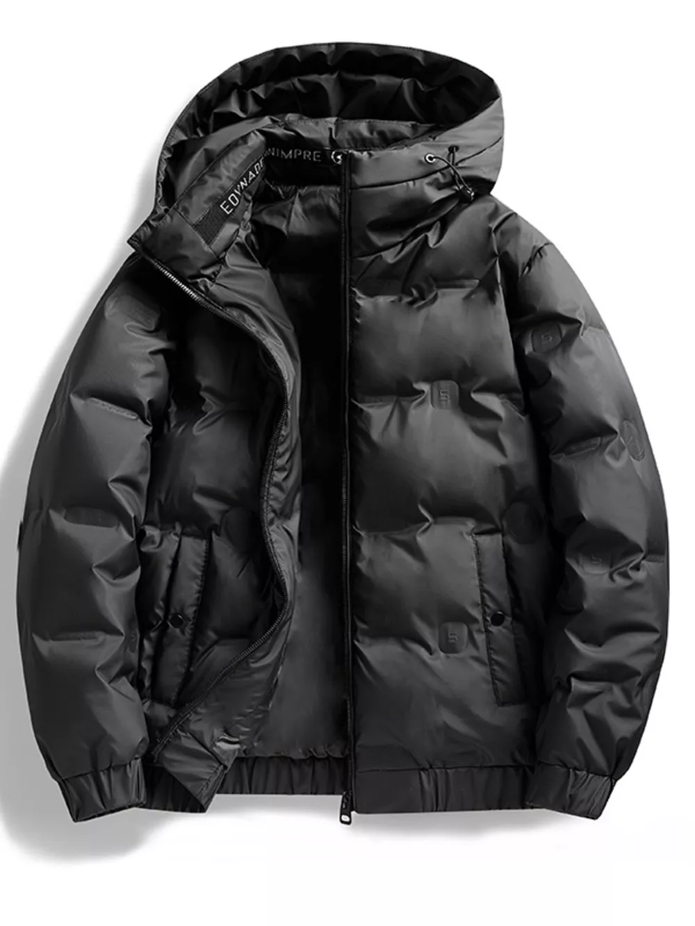 Men's Plus Size Hooded Padded Puffer Jacket