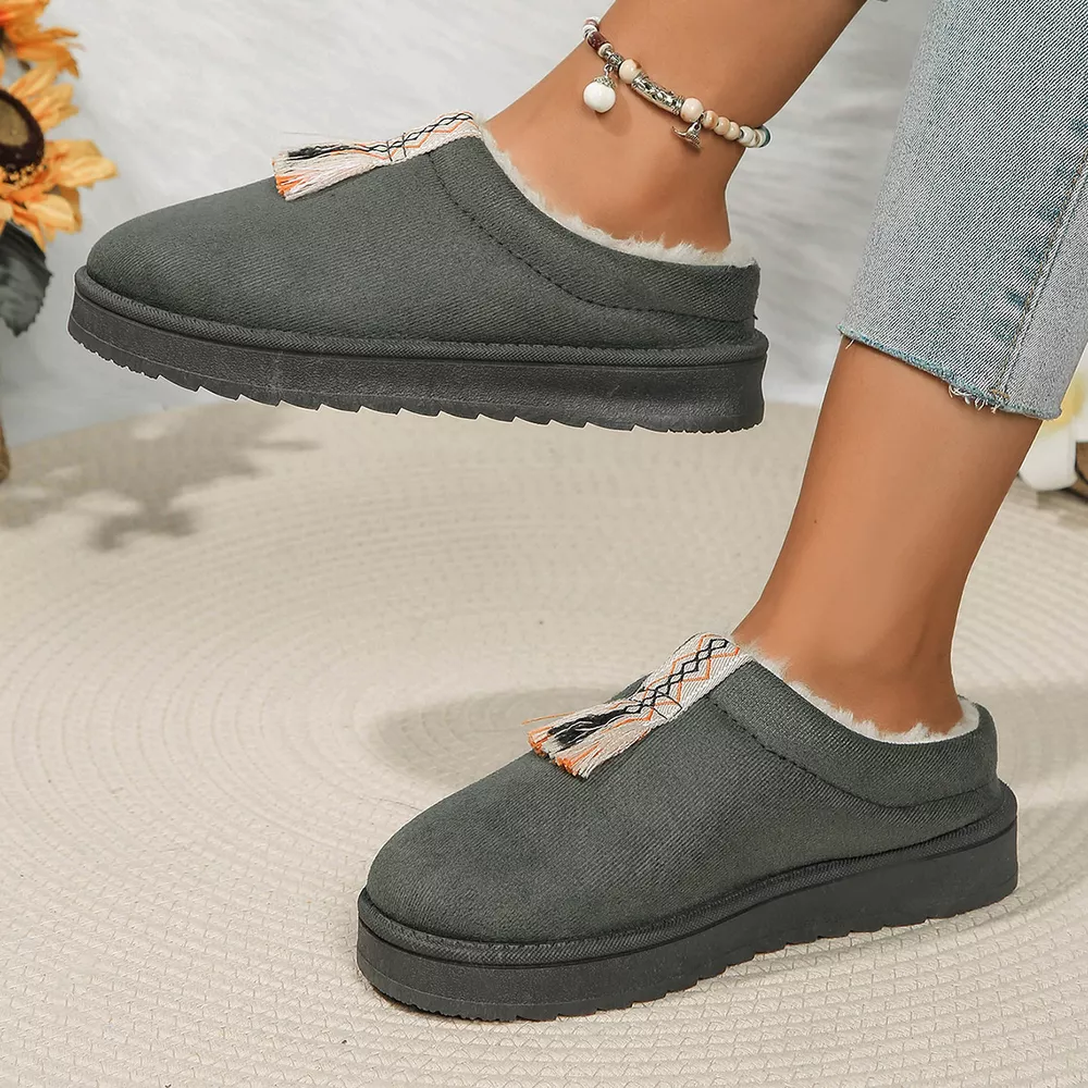Round Toe Platform Slippers, image 3