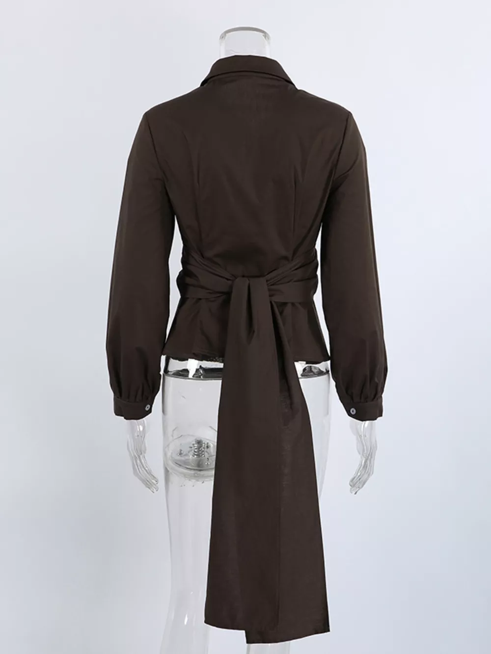 Slim-Fit Ruched Waist Shirt, image 10
