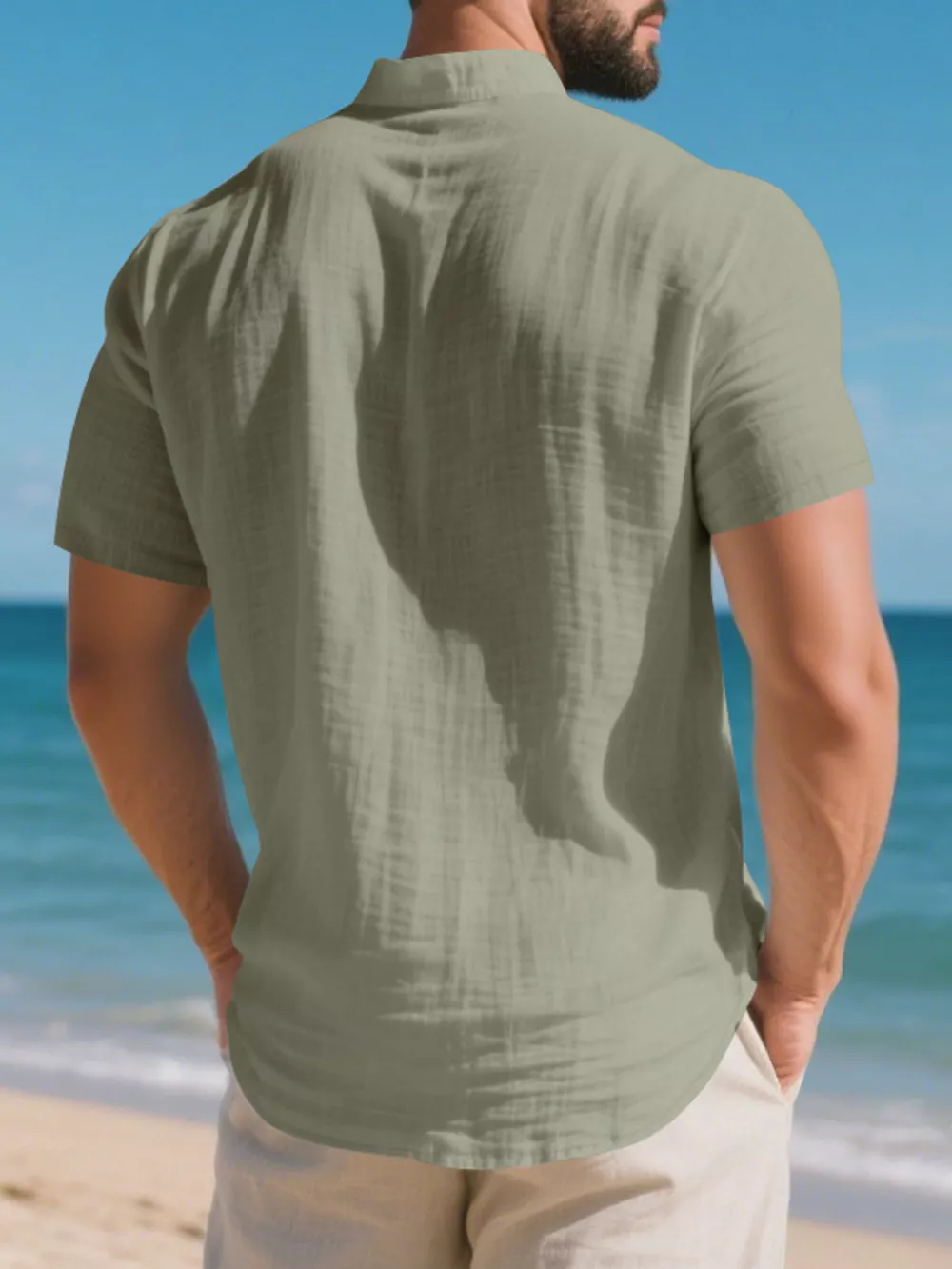 Men's Full Size Casual Short Sleeve Shirt Plus Size, image 12