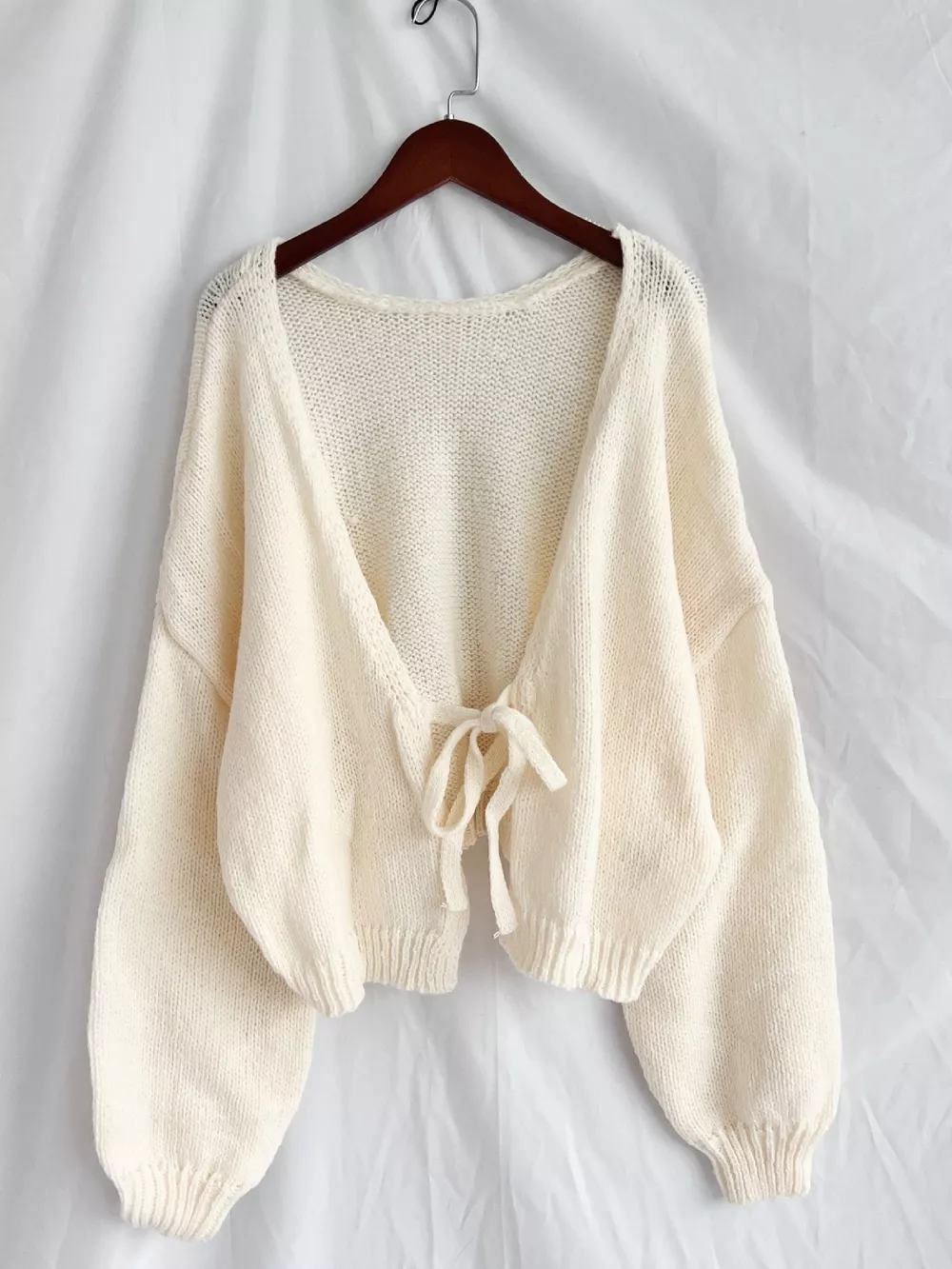 Chunky Knit Tie-Front Cardigan, image 20