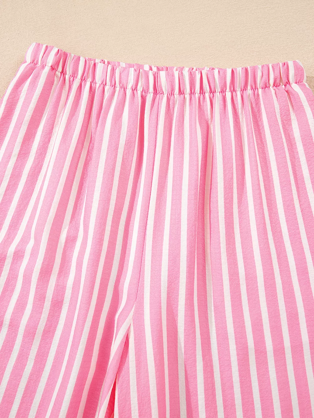 Stripe Buttoned Front Long Sleeve Top and Pants 2 Piece Sleepwear, image 17