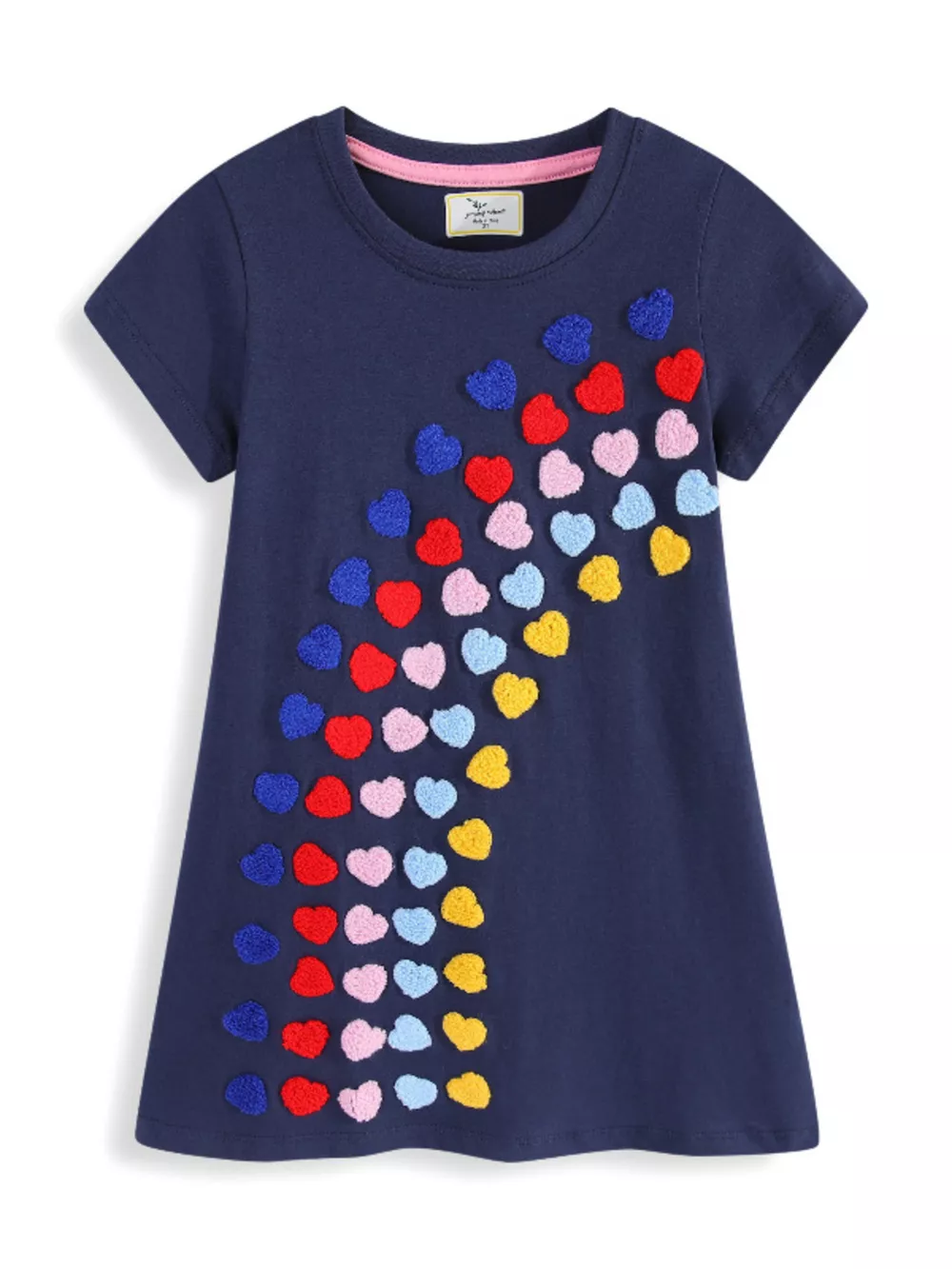 Children's Heart Applique Short Sleeve Dress, image 4