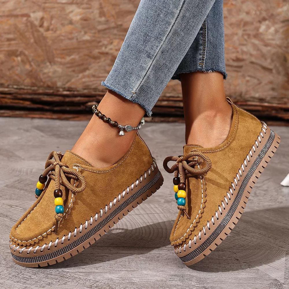 Round Toe Platform Loafers, image 2
