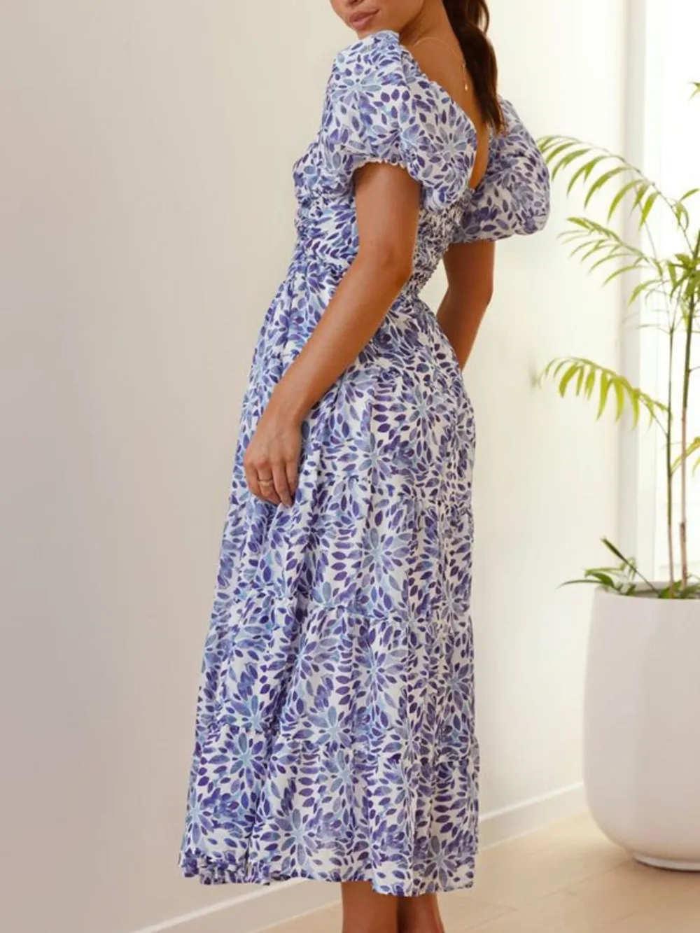 Off-Shoulder Floral Tiered Dress with Ruffle Details, image 31
