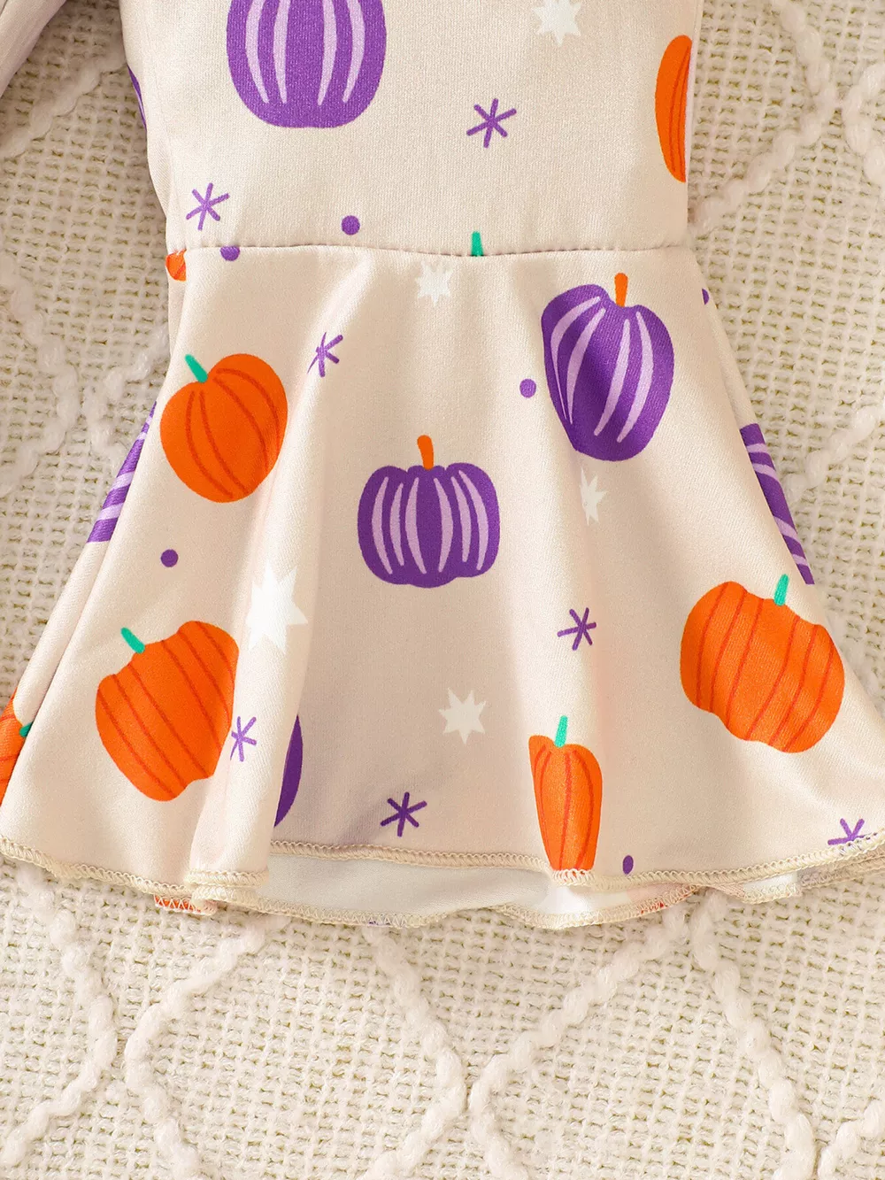 Children's Halloween Pumpkin Print Bell-Bottom Jumpsuit, image 10