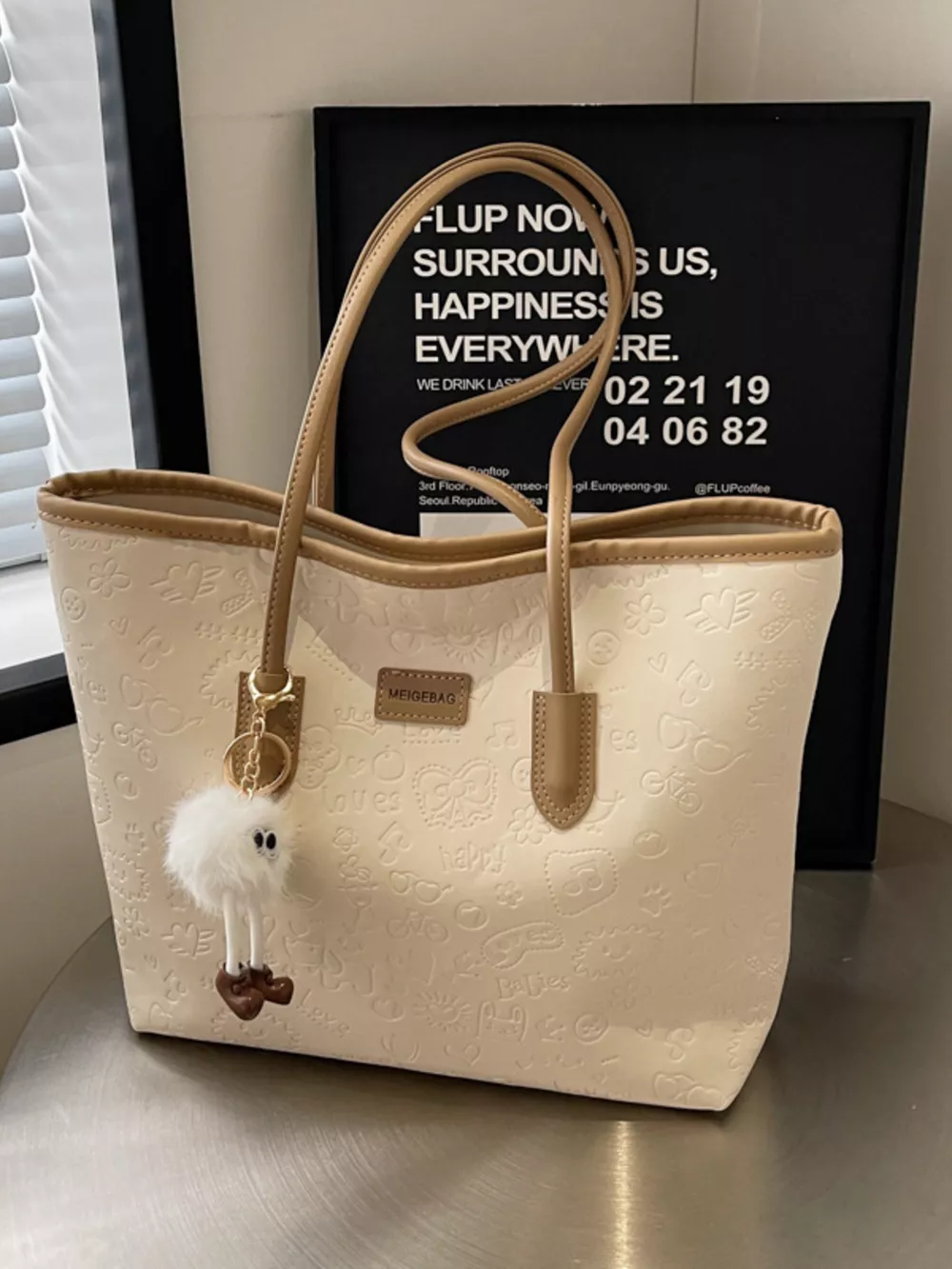 Embossed Pattern Tote Bag, image 5
