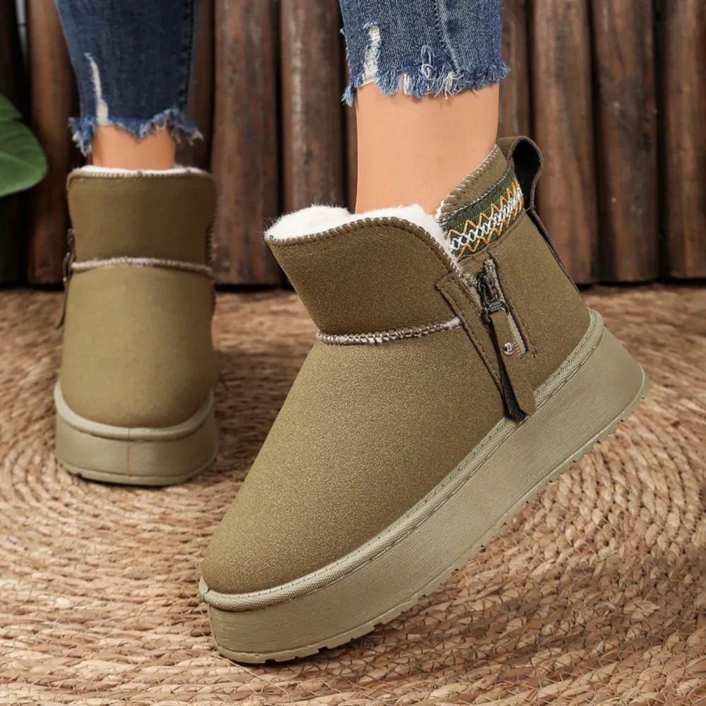 Suede Ankle Boots with Decorative Strap, image 6