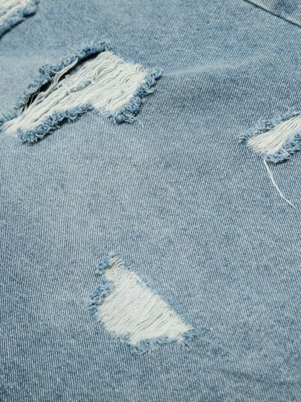 Men's Oversized Distressed Demin Shorts, image 10