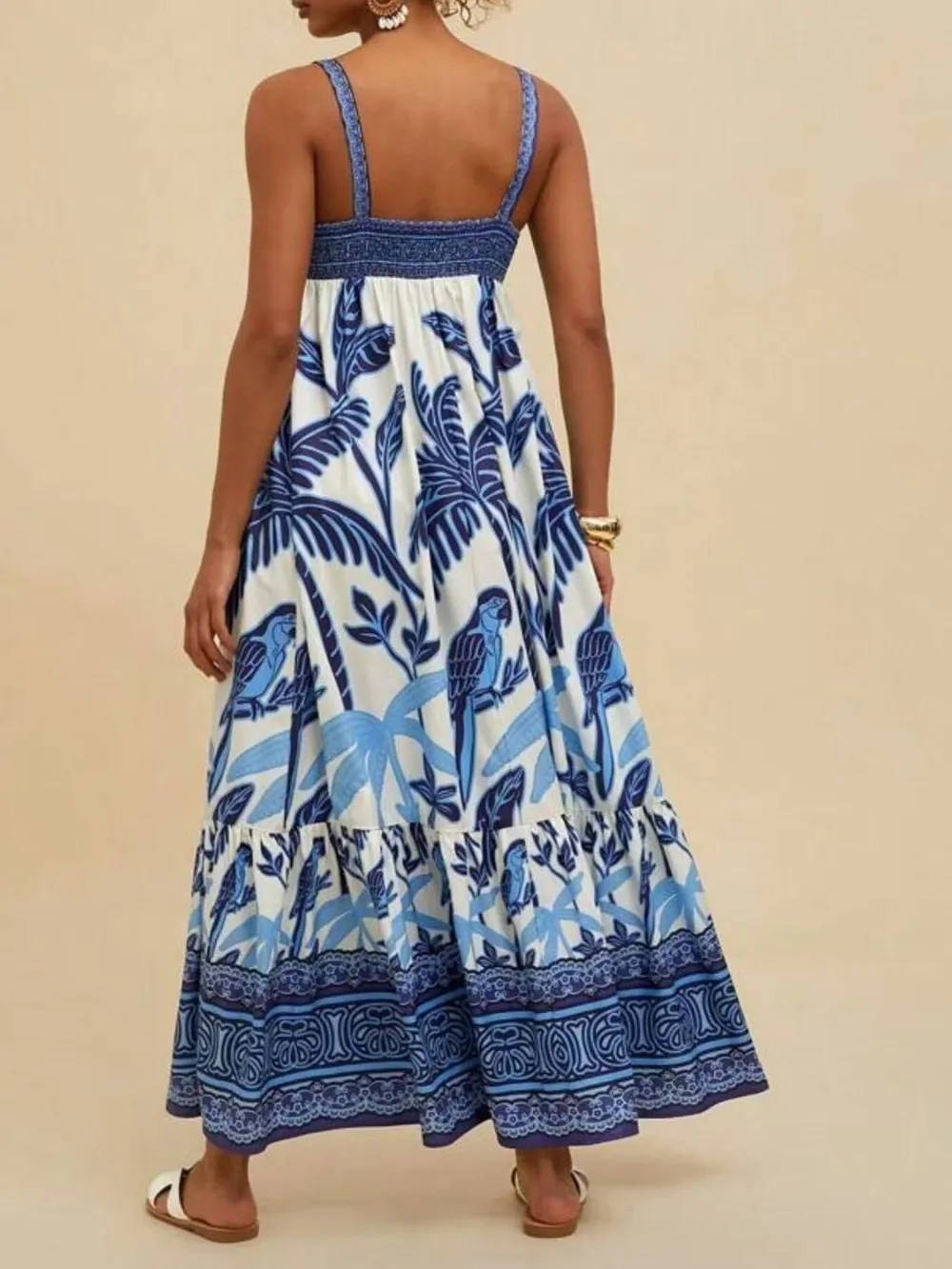 Tropical Print Maxi Cami Dress, image 15
