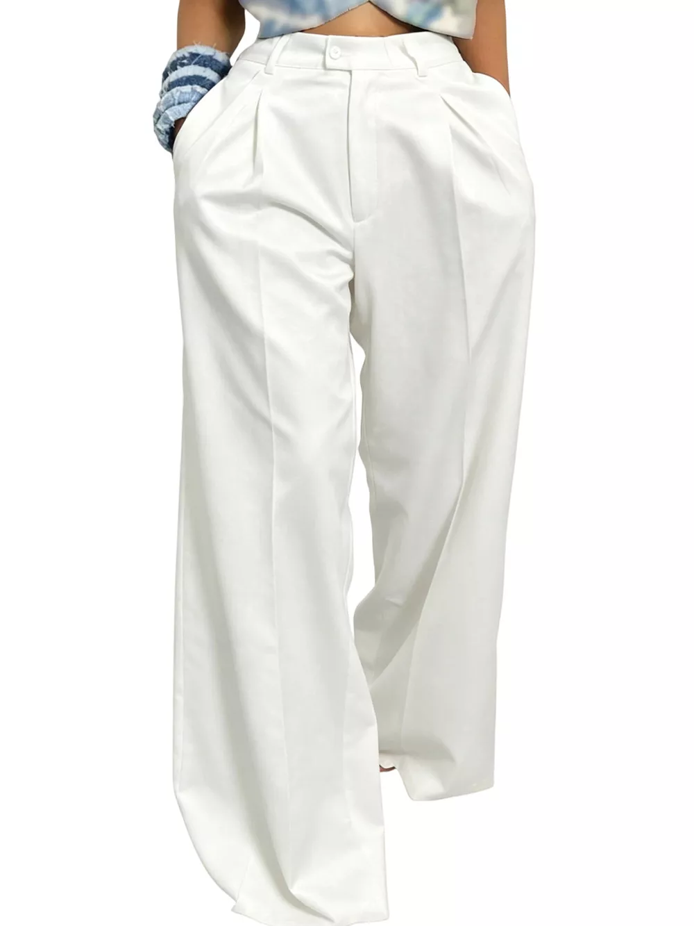 Wide Leg Pleated Pants, image 7