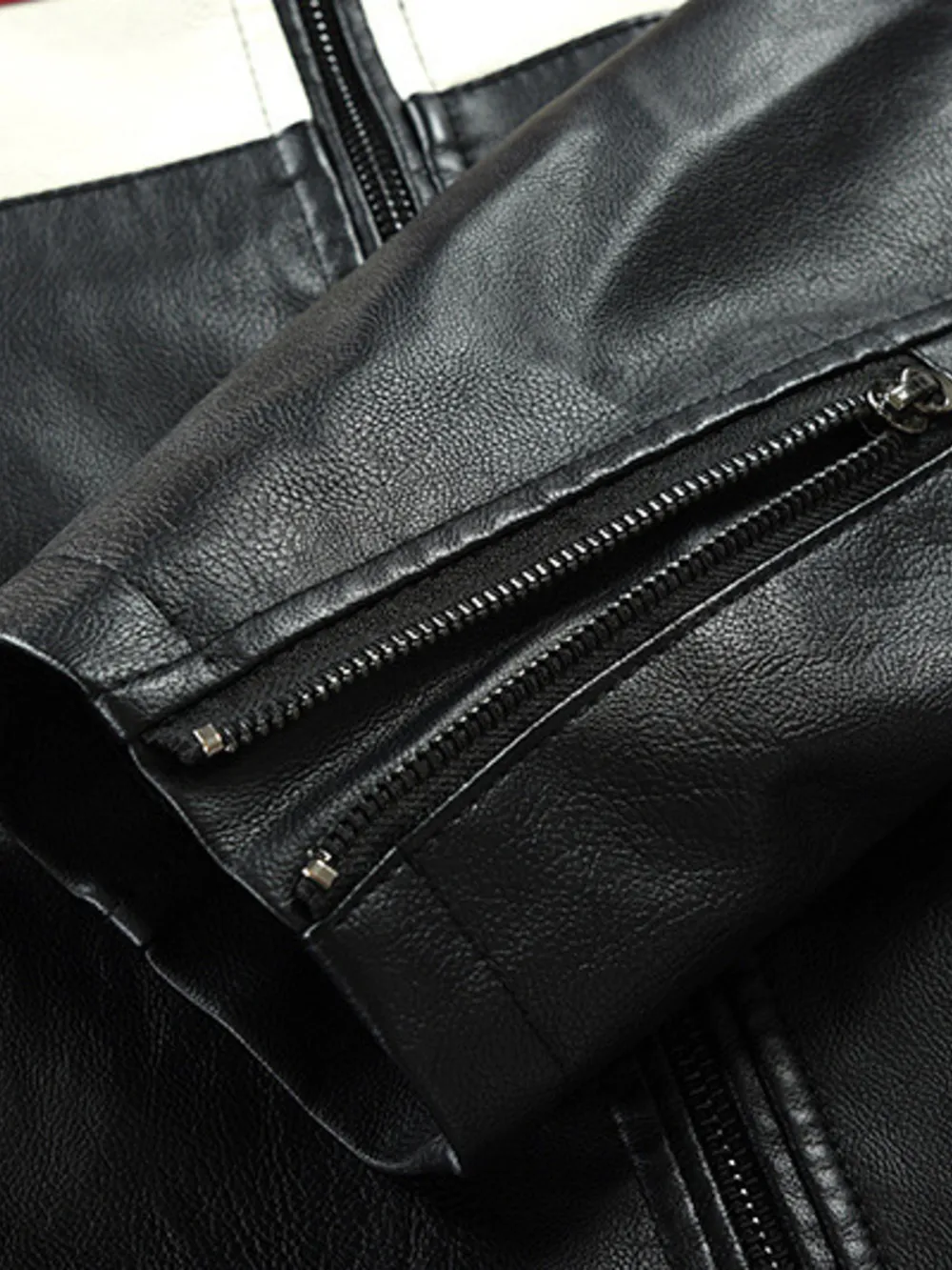 Men's Plus Size Contrast Zip Up Long Sleeve Jacket, image 9