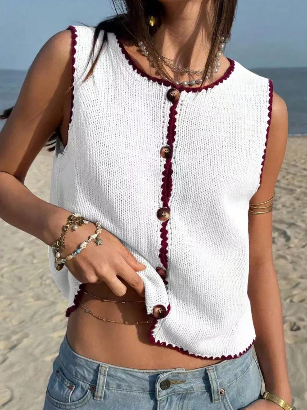 Button-Down Sweater Vest, image 14