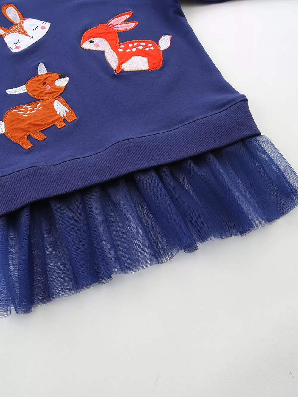 Children's Cute Animal Tulle Hem Sweatshirt, image 4