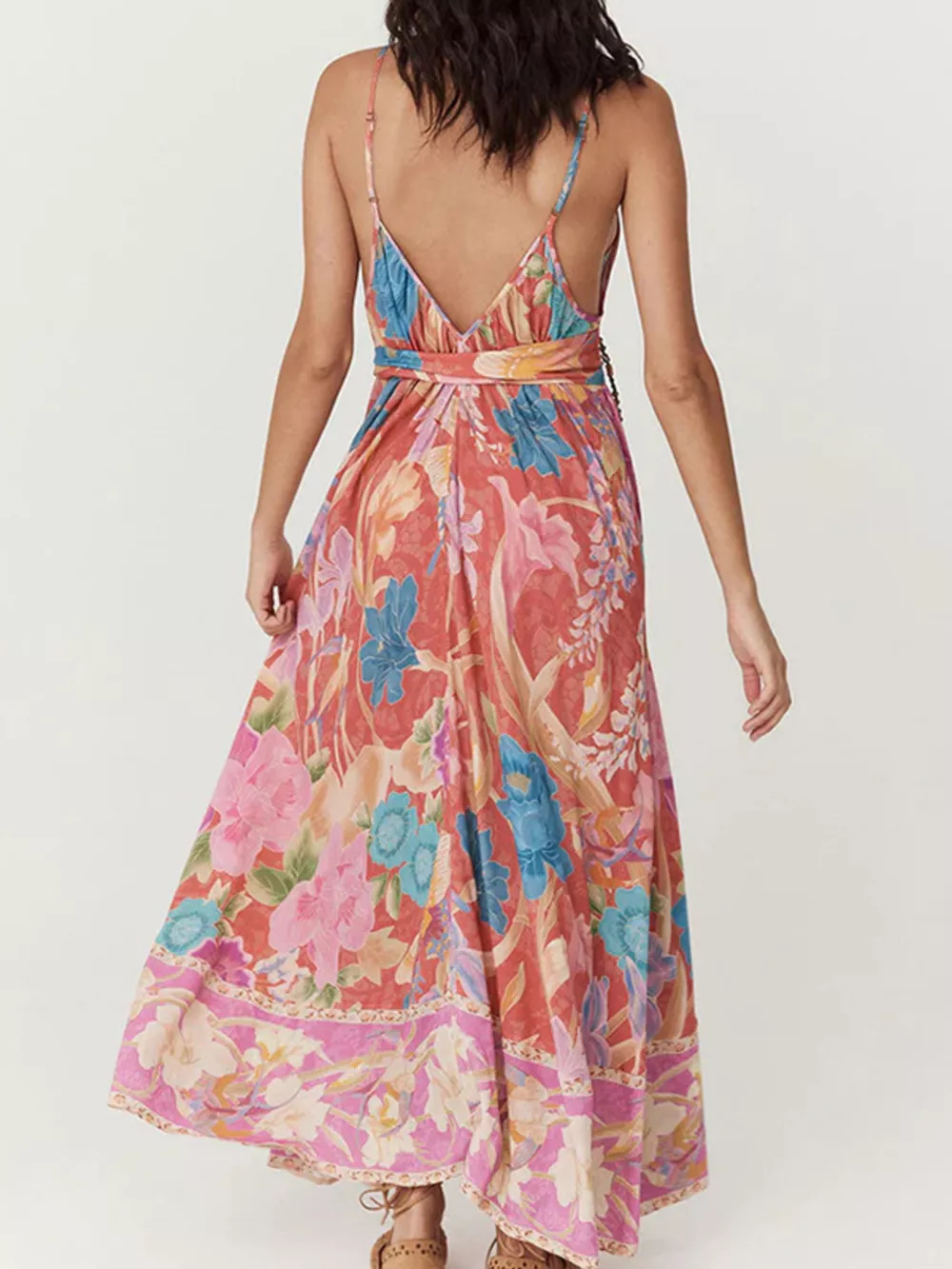 Floral Print Spaghetti Strap Maxi Dress, image 3