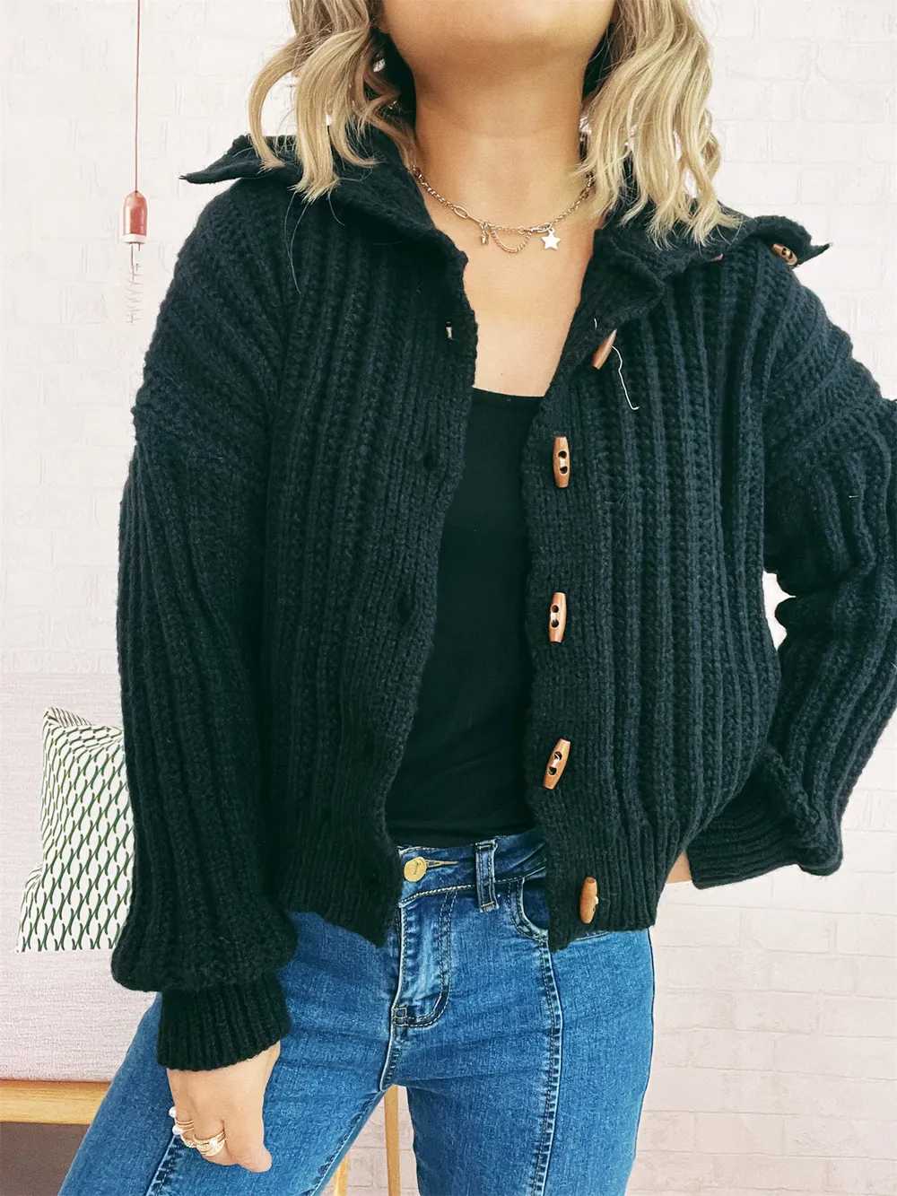Button Up Long Sleeve Cardigan, image 7