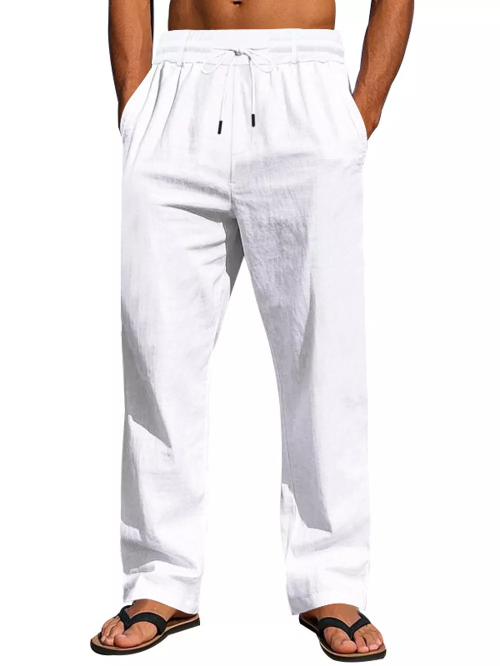 Men's Full Size Drawstring Elastic Waist Loose Fit Pants Plus Size, image 17