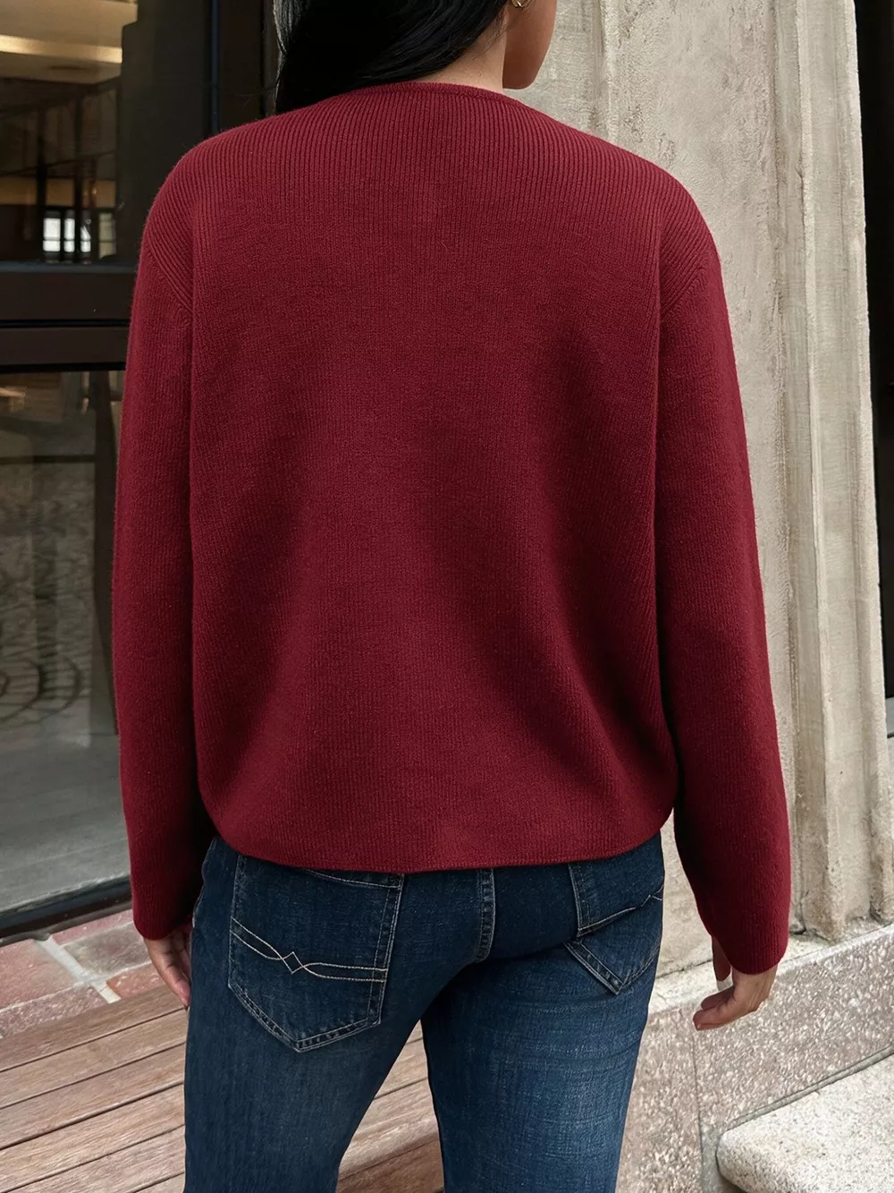 Bow Button Up Knit Cardigan, image 7