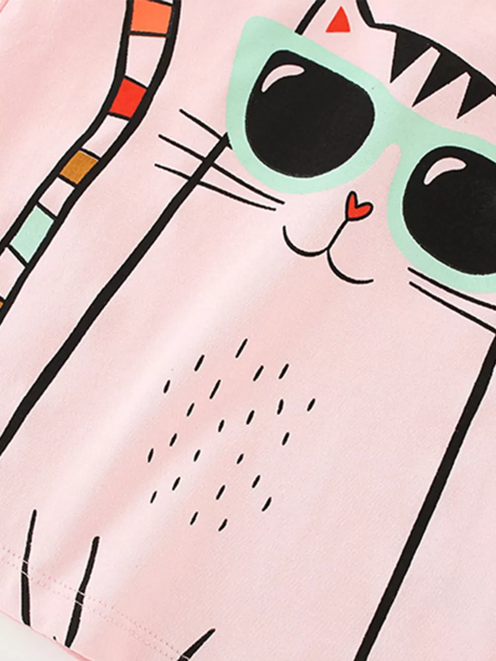 Children's Cat Graphic Short Sleeve T-Shirt, image 4