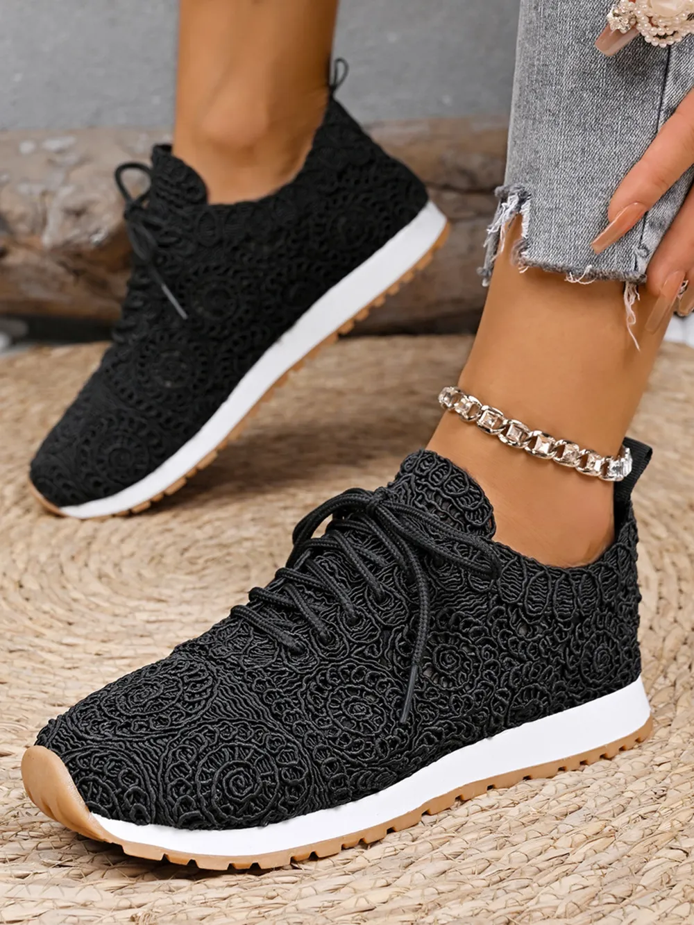 Mesh Lace Up Sneakers, image 13
