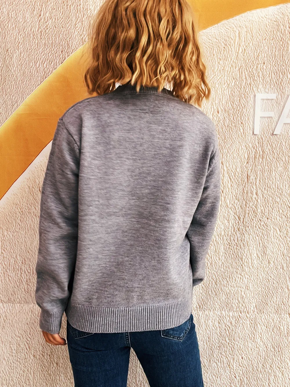 Striped Round Neck Long Sleeve Sweater, image 6
