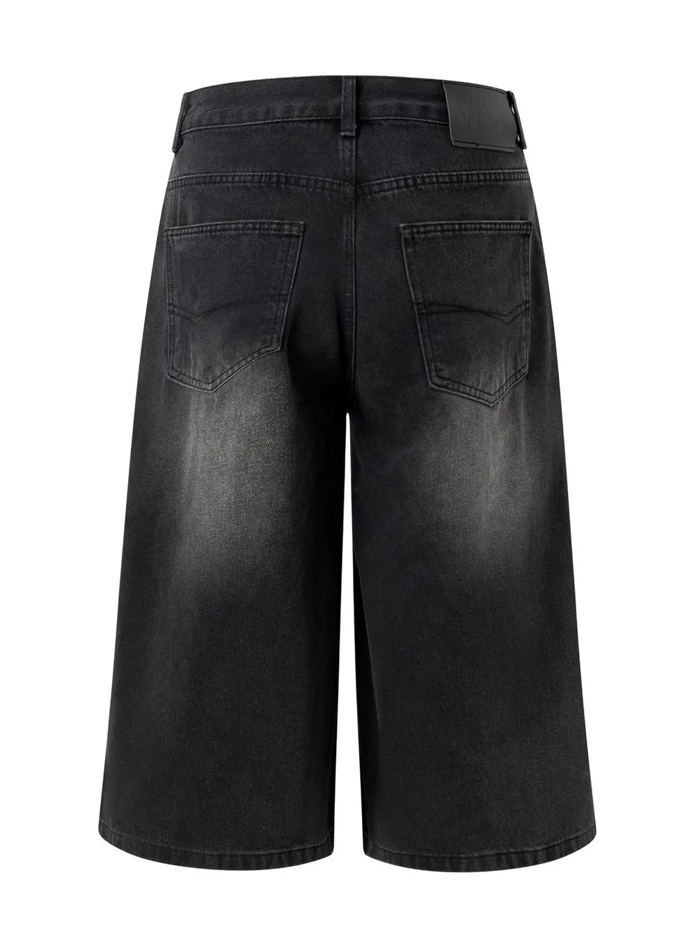Men's Washed Denim Bermuda Shorts, image 2