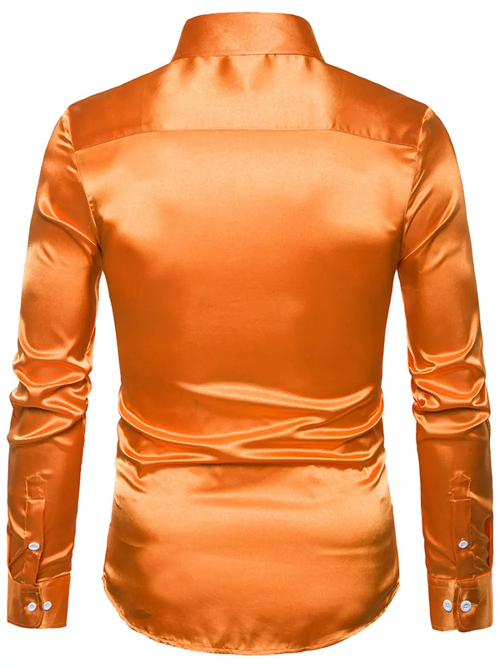 Men's Satin Long Sleeve Shirt, image 15