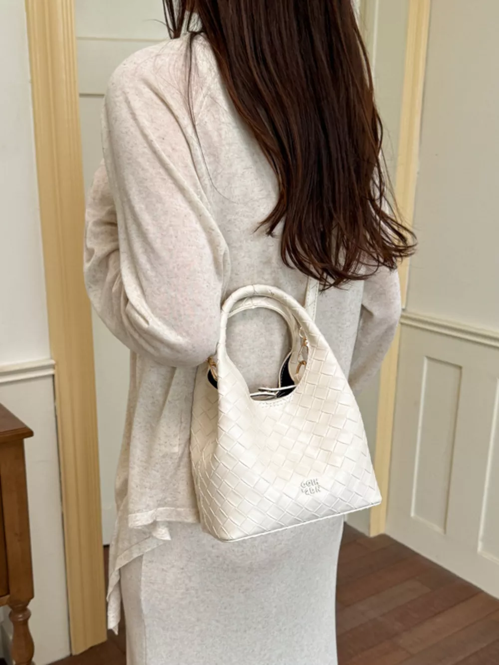 Woven Leather Crossbody Bag, image 4