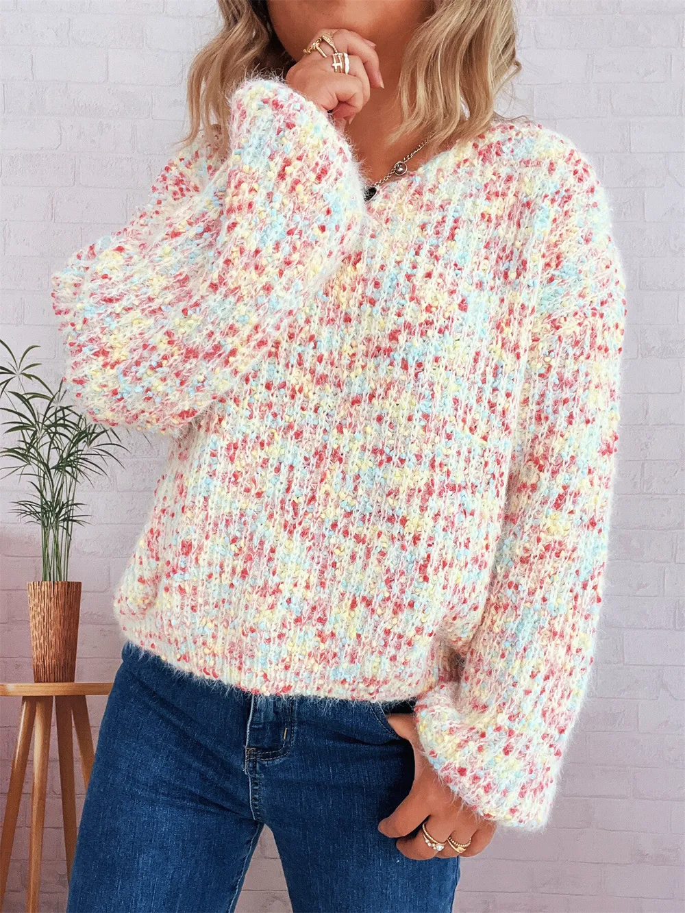 Colorful Long Sleeve Sweater, image 7