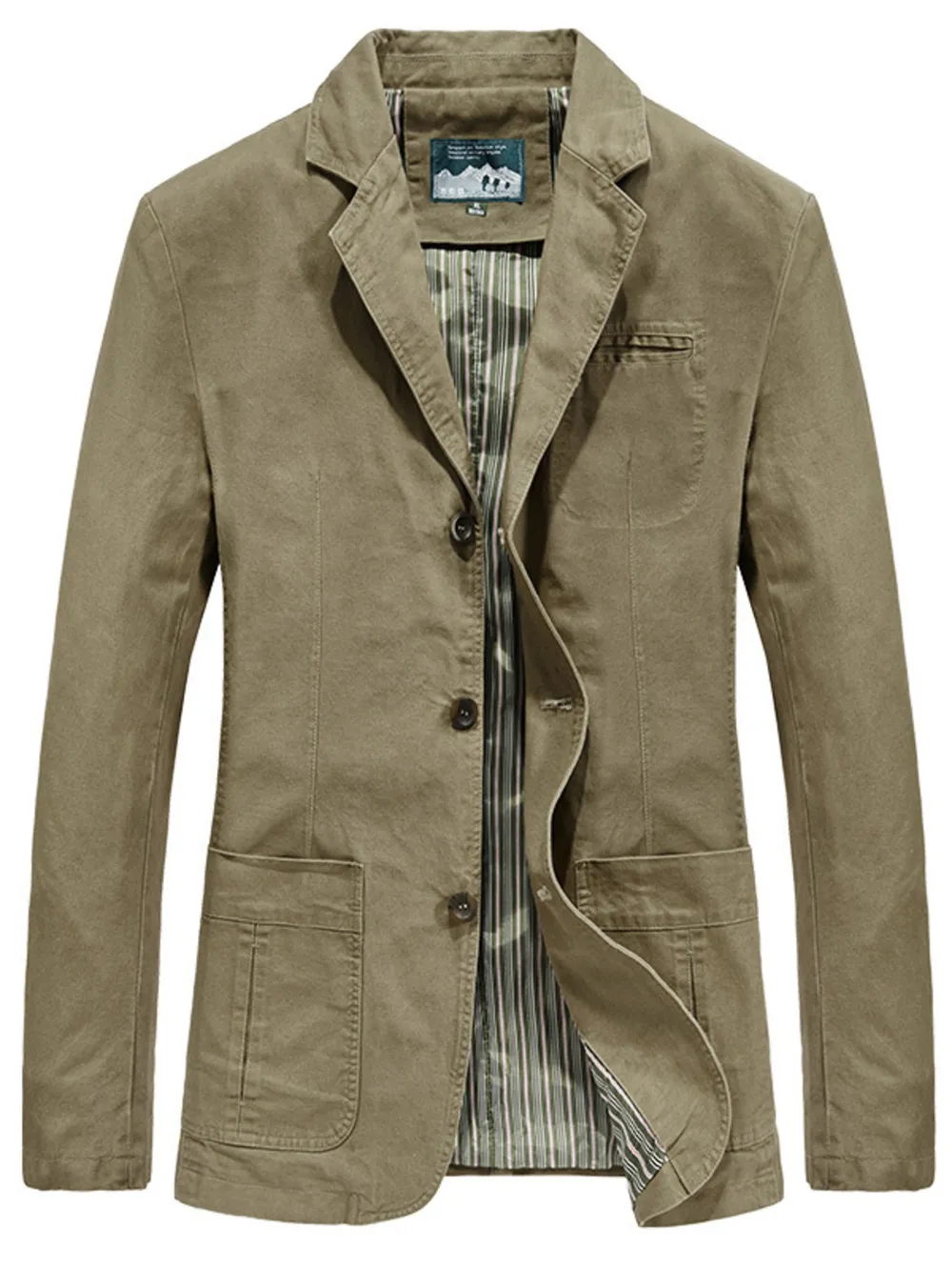 Men's Plus Size Casual Button Up Slim Fit Blazer, image 3