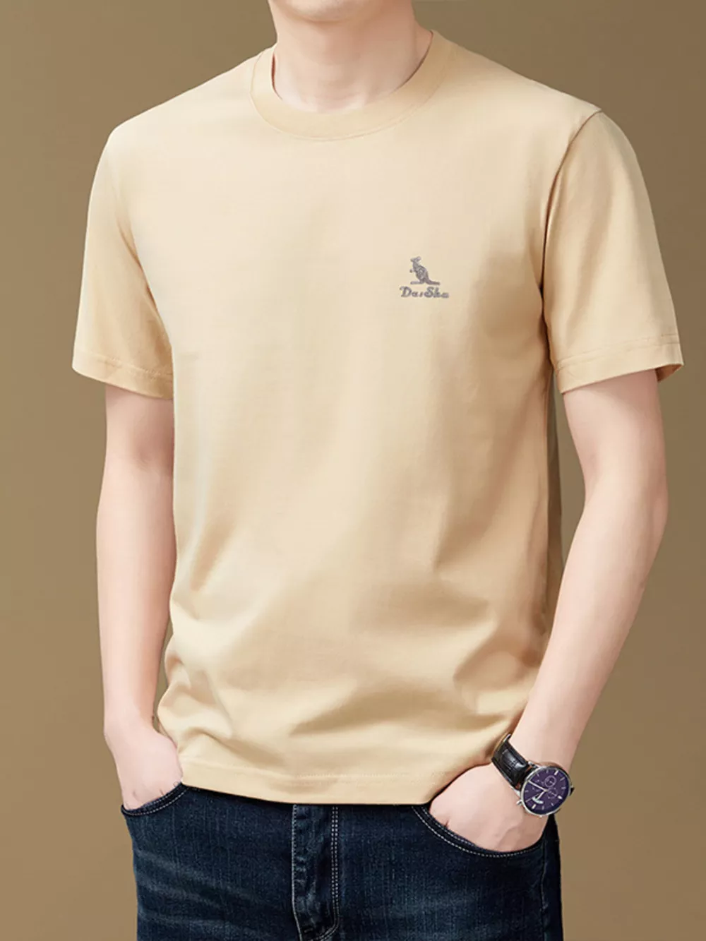Men's Full Size Round Neck Short Sleeve T-Shirt Plus Size, image 5