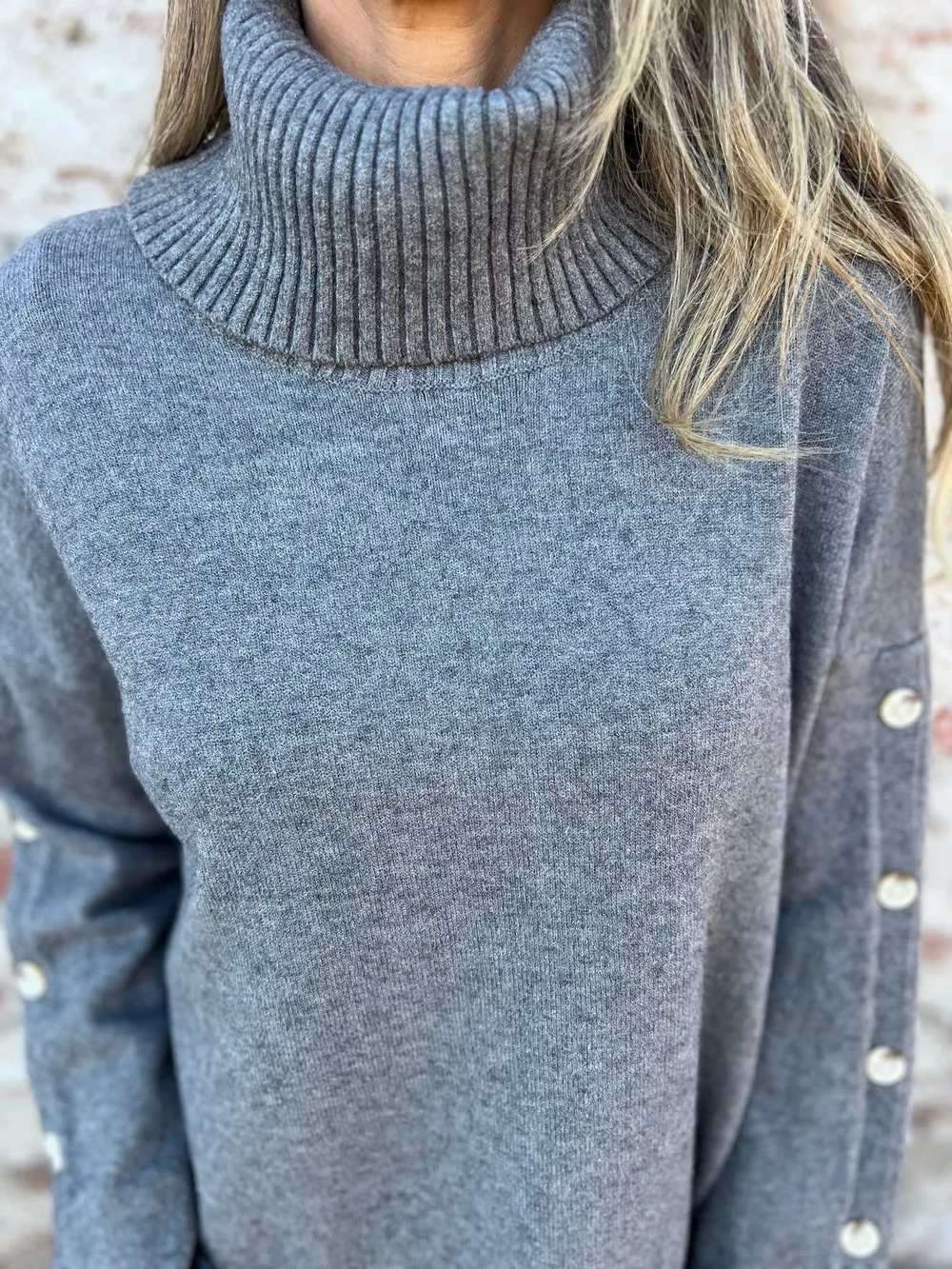 Full Size Turtleneck Long Sleeve Sweater Plus Size, image 7