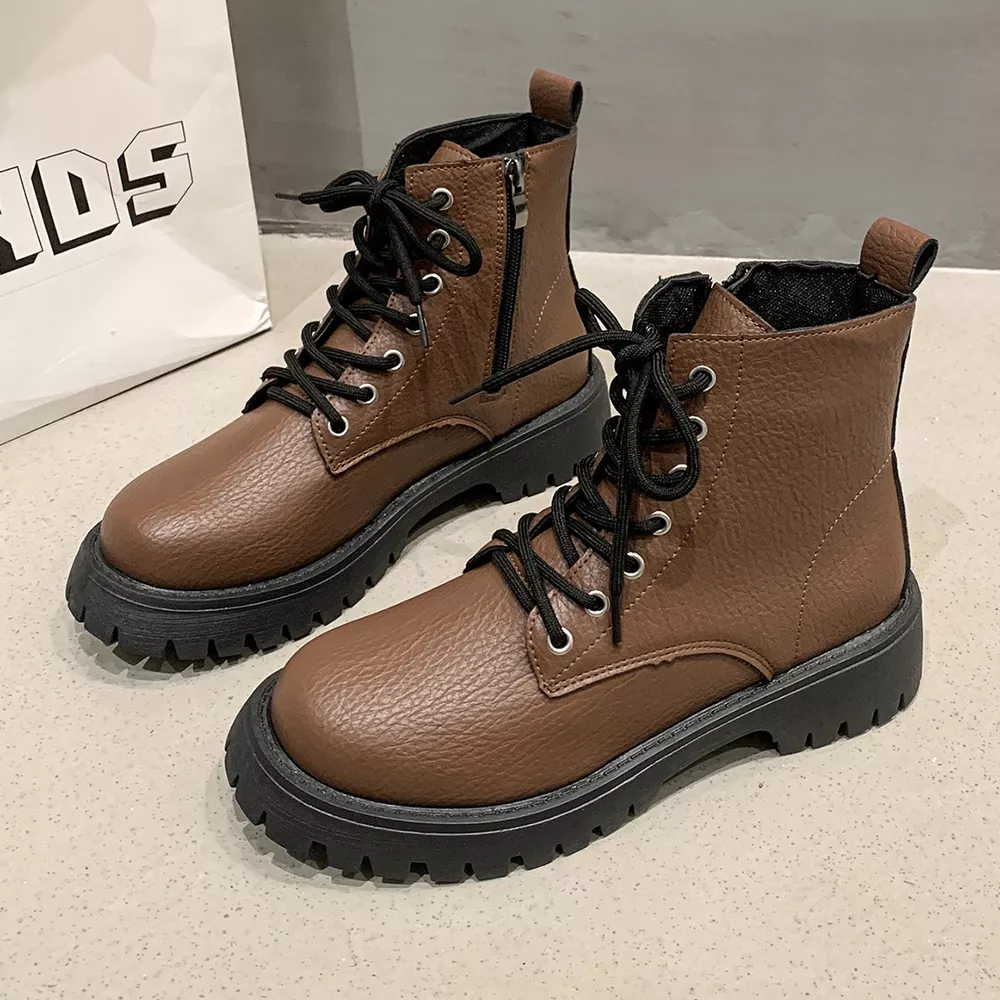 Chunky Platform Lace-Up Combat Boots, image 5