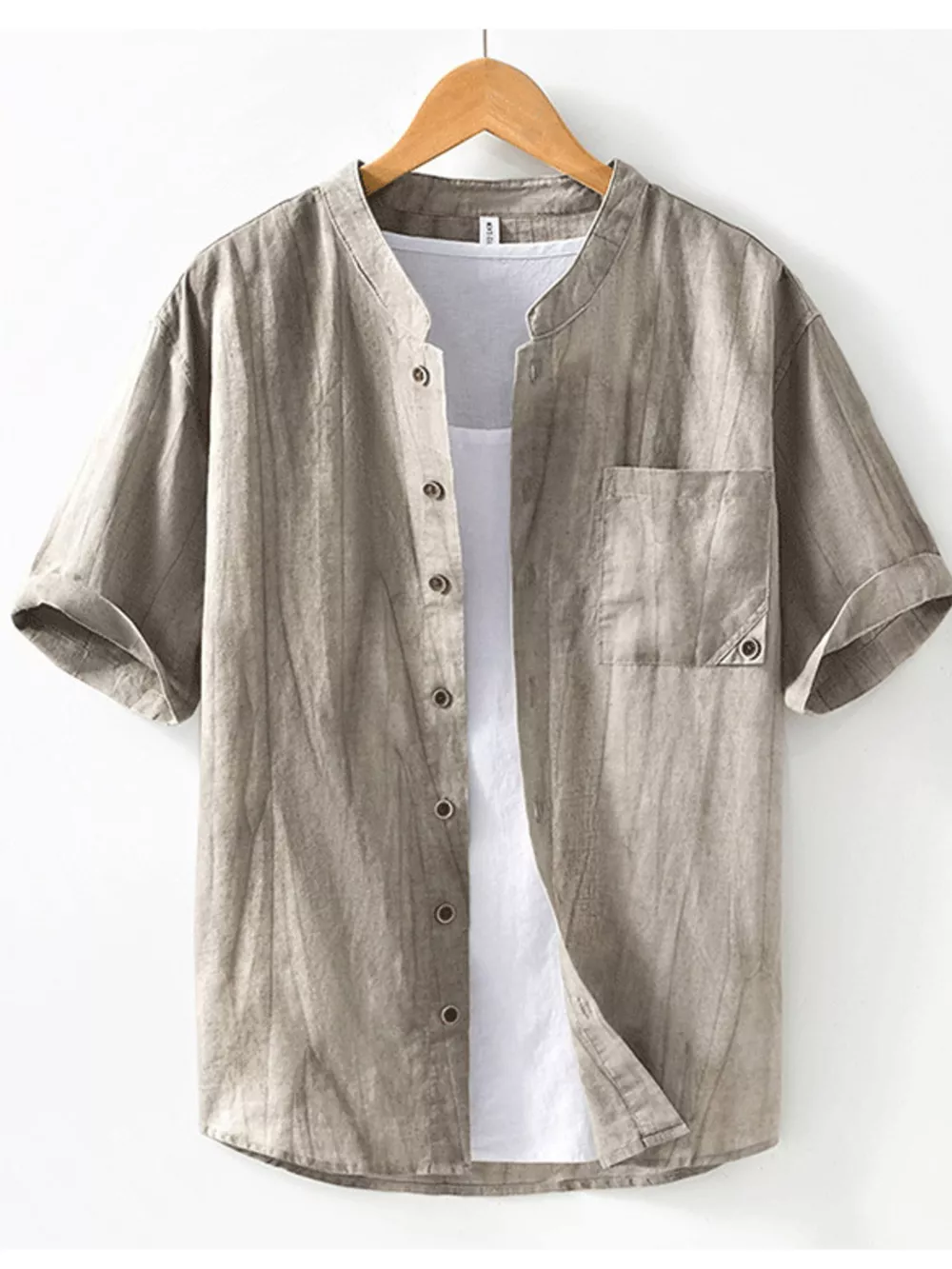 Men's Plus Size Casual Button Up Short Sleeve Shirt, image 5