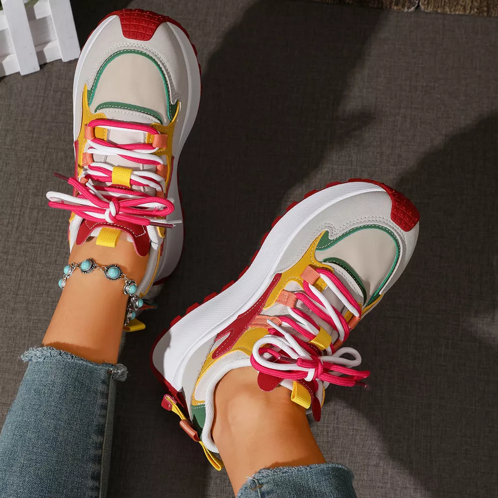 Round Toe Lace Up Sneakers, image 5