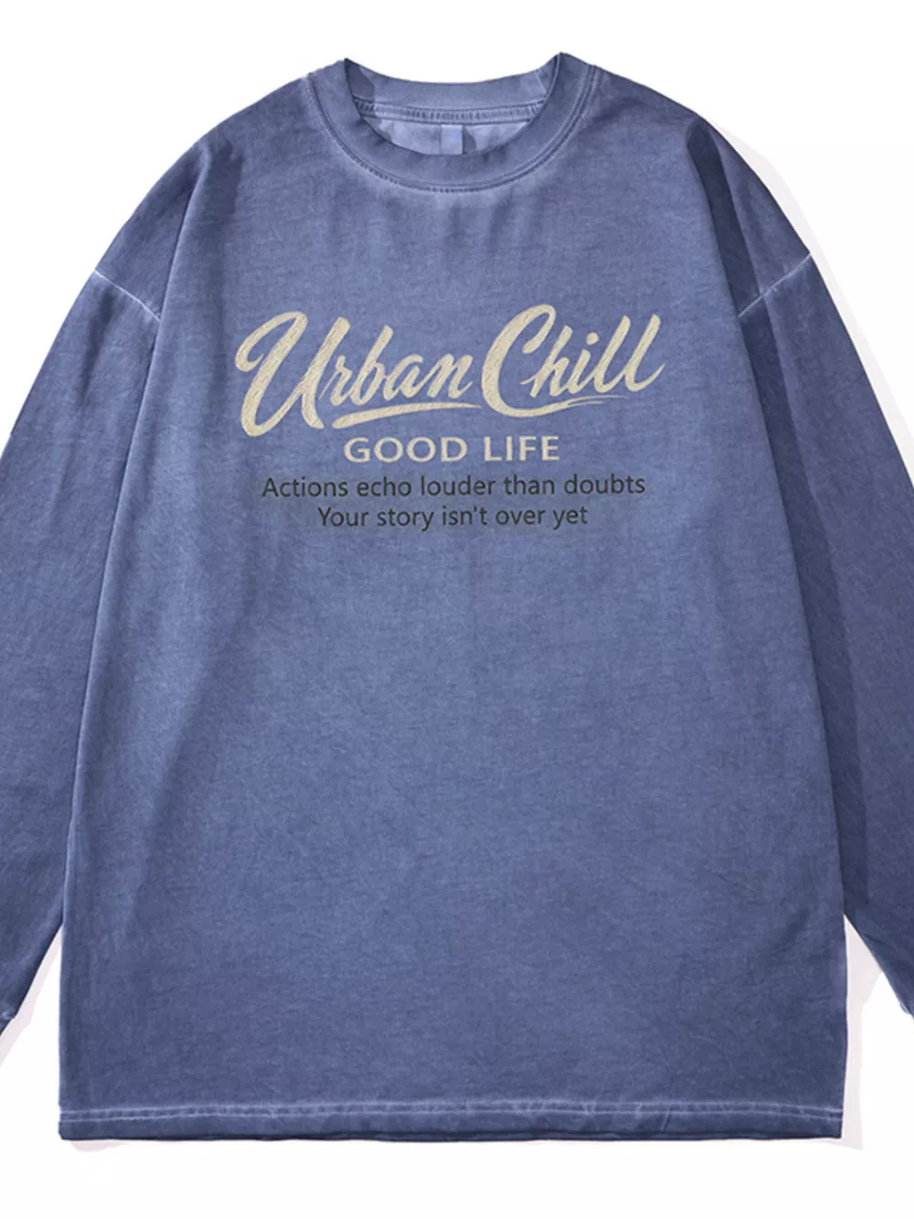 Men's Plus Size Letter Graphic Long Sleeve T-Shirt, image 5