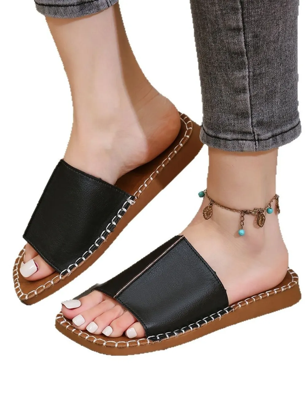 Open Toe Flats Sandals, image 2