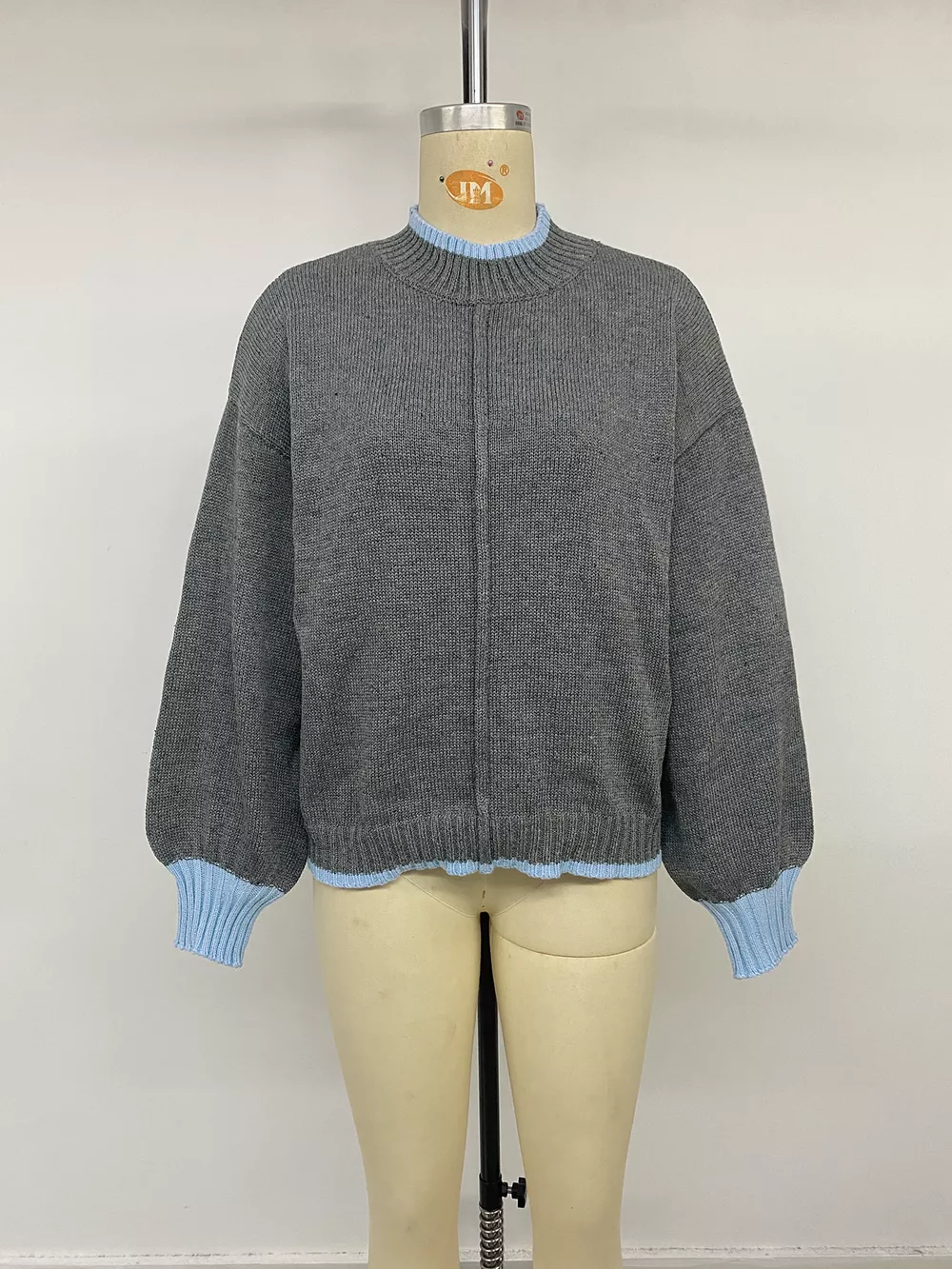 Contrast Trim Crew Neck Sweater, image 11