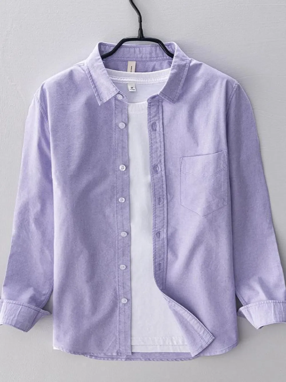 Men's Plus Size Long Sleeve Button Up Shirt, image 3