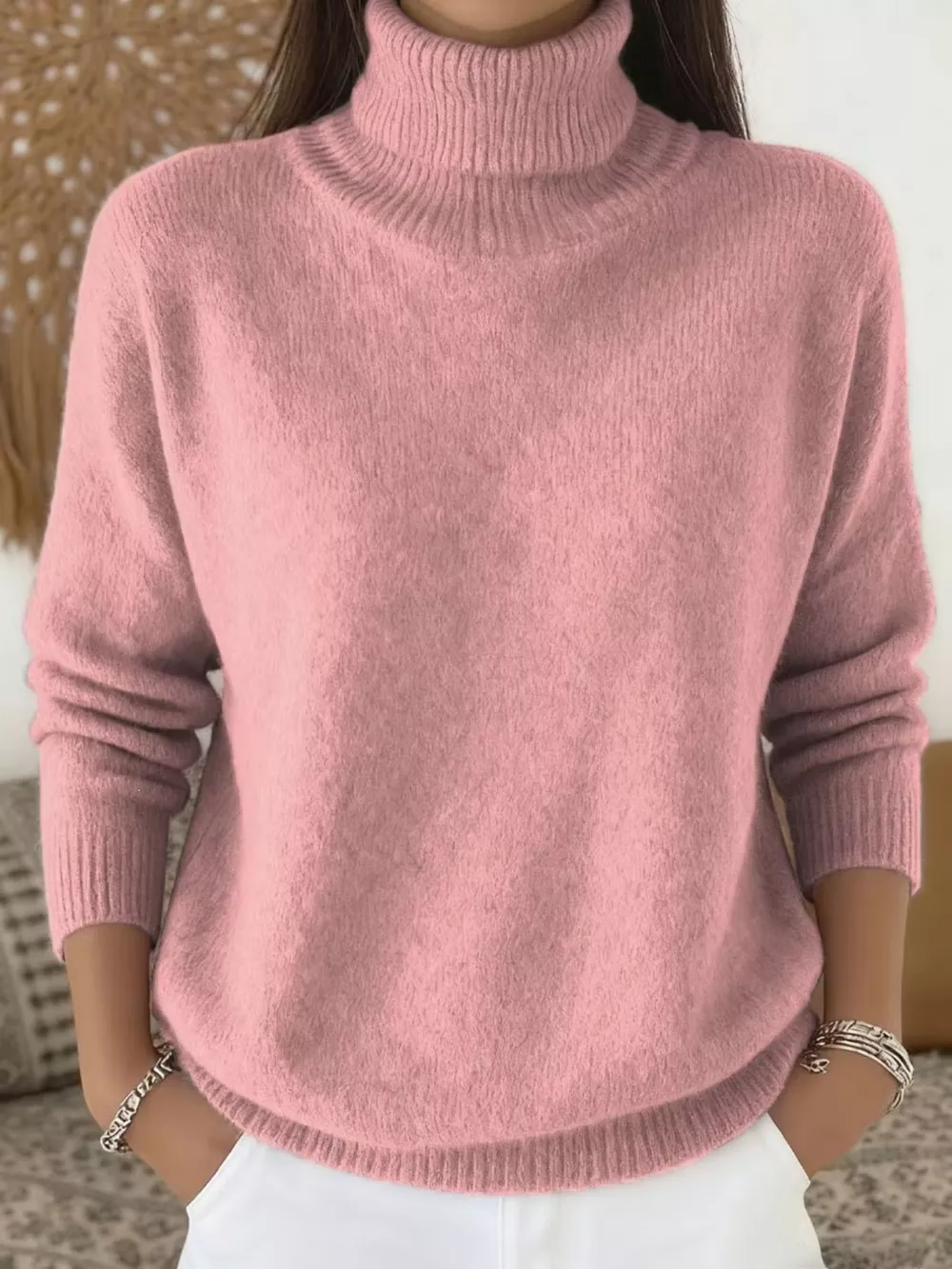 Turtleneck Long Sleeve Sweater, image 17