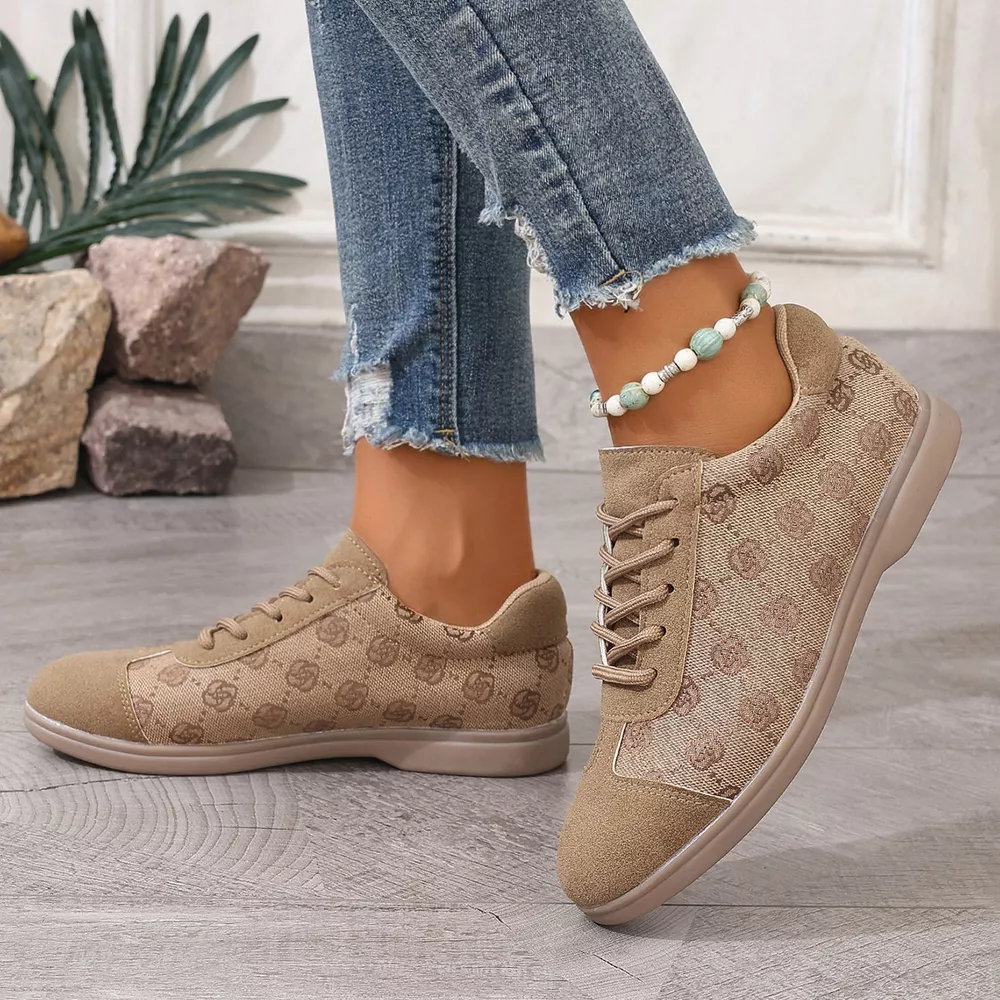 Round Toe Lace Up Sneakers, image 3