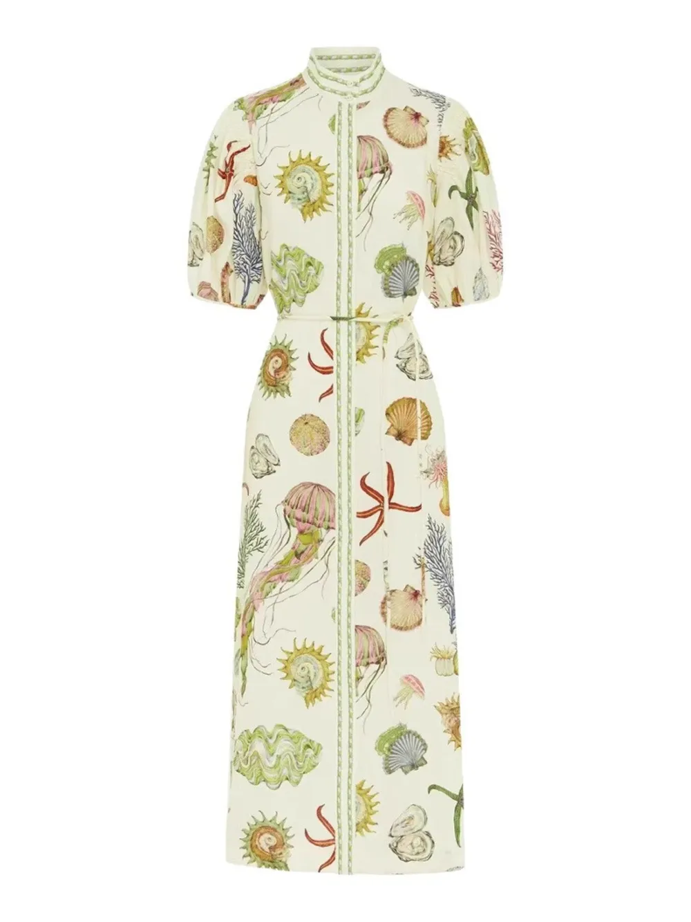 Printed Short Sleeve Shirt Dress, image 6