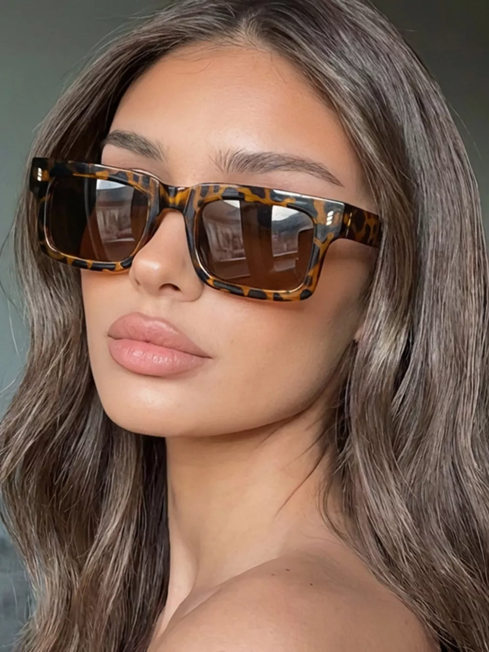 UV Protection Rectangular Sunglasses, image 2
