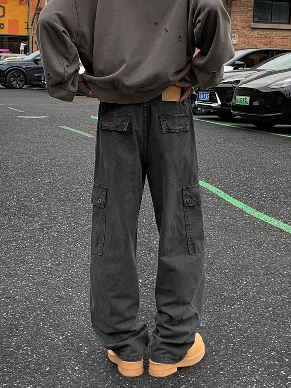 Men's Full Size Loose Fit Cargo Pants Plus Size, image 5