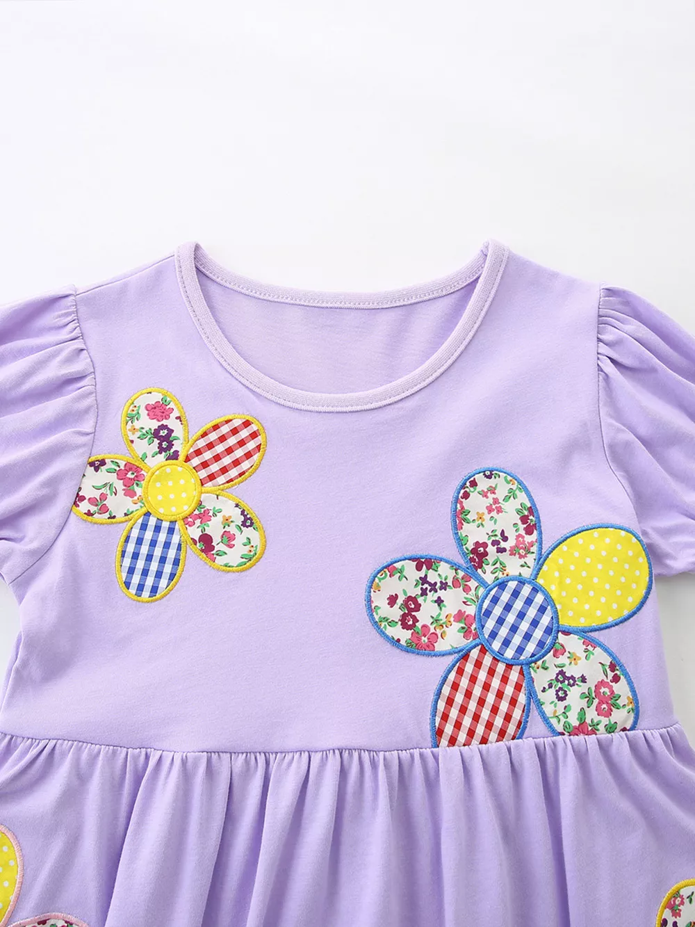 Children's Floral Puff Sleeve Casual Dress, image 3