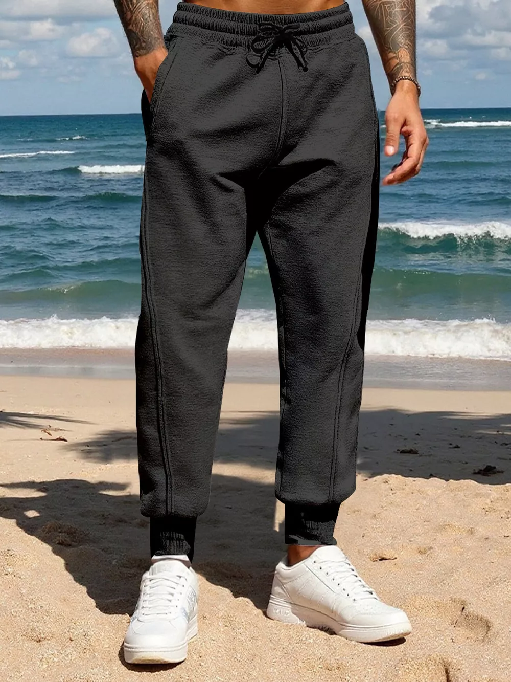 Men's Full Size Casual Drawstring Joggers Plus Size, image 2